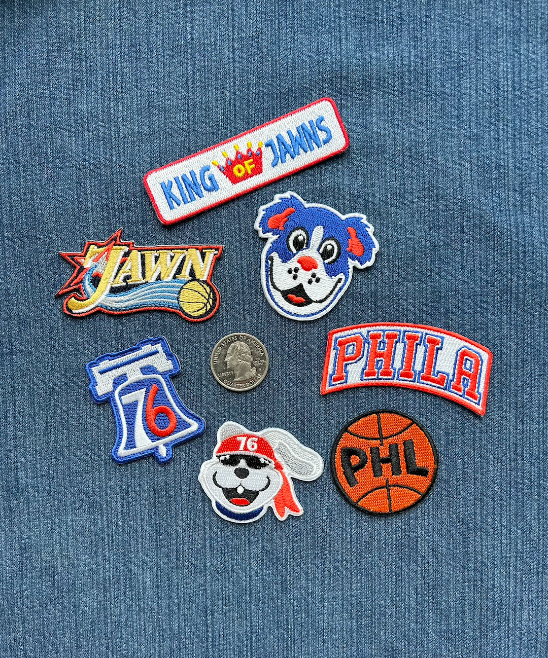 Philly Basketball Patches - Med