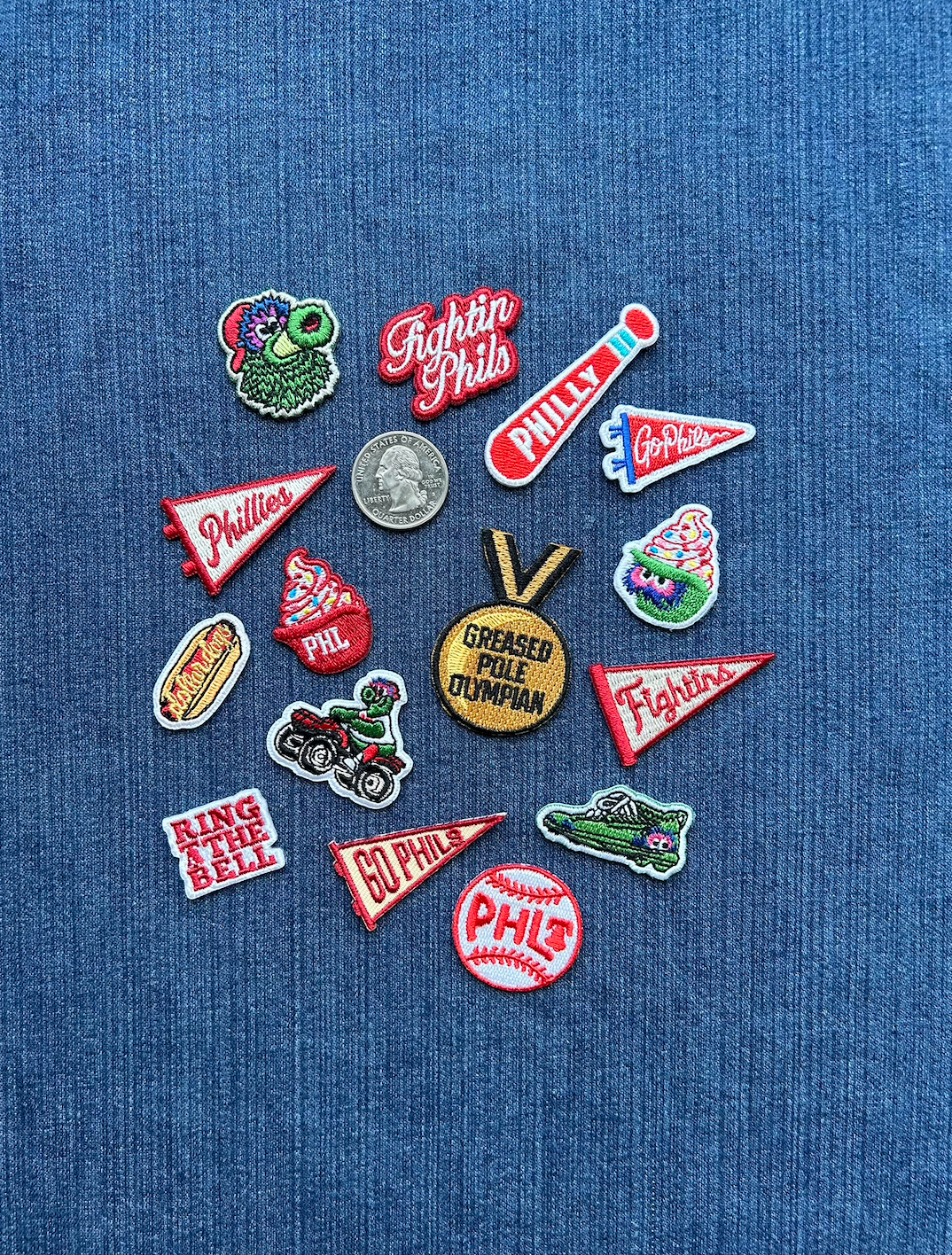 Philly Baseball Patches - Sm