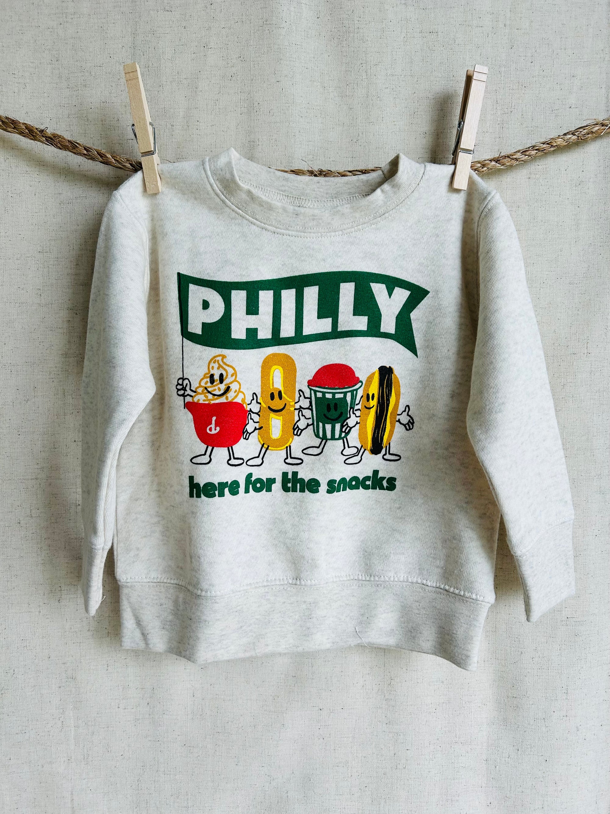 Here for the Snacks Toddler Crewneck