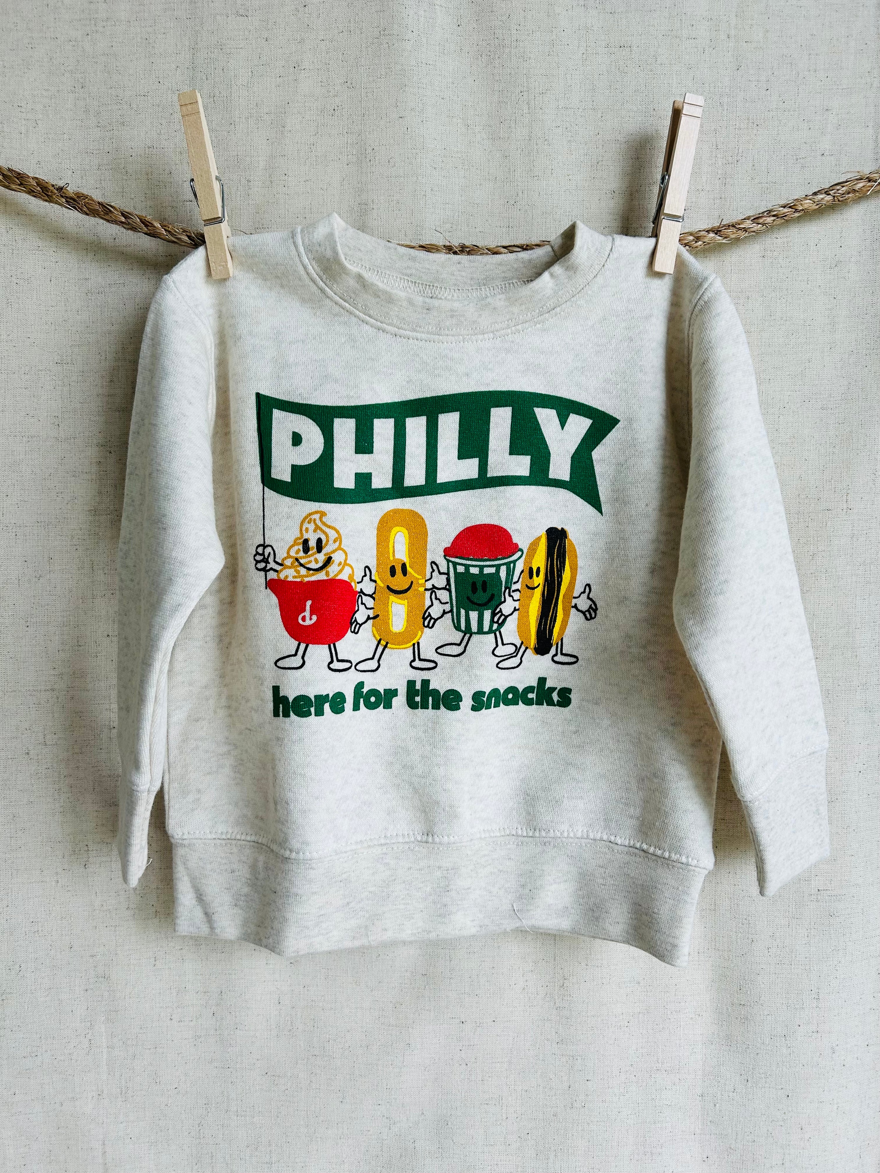 Here for the Snacks Toddler Crewneck