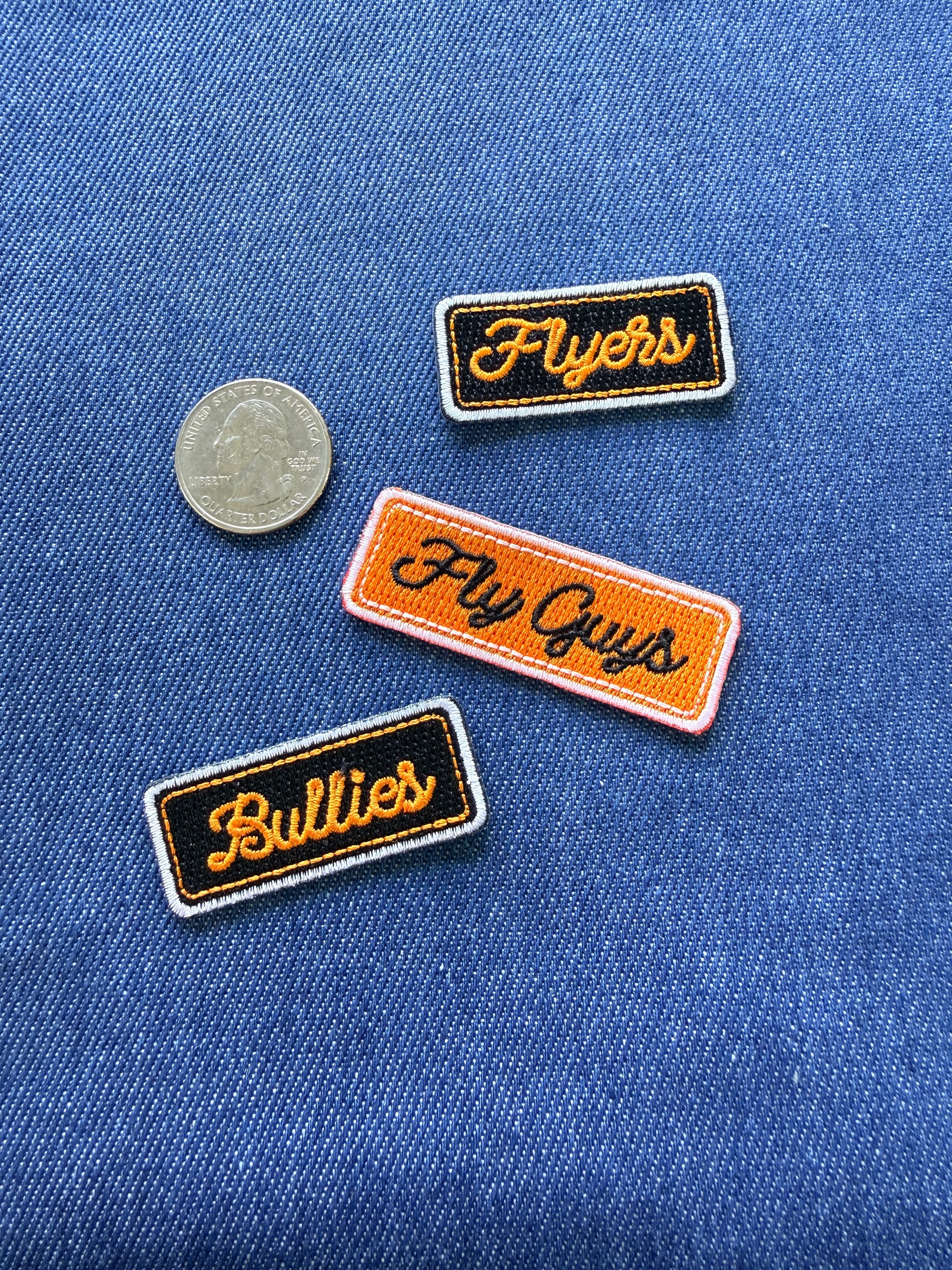 Chain Stitched Font Patches - Med