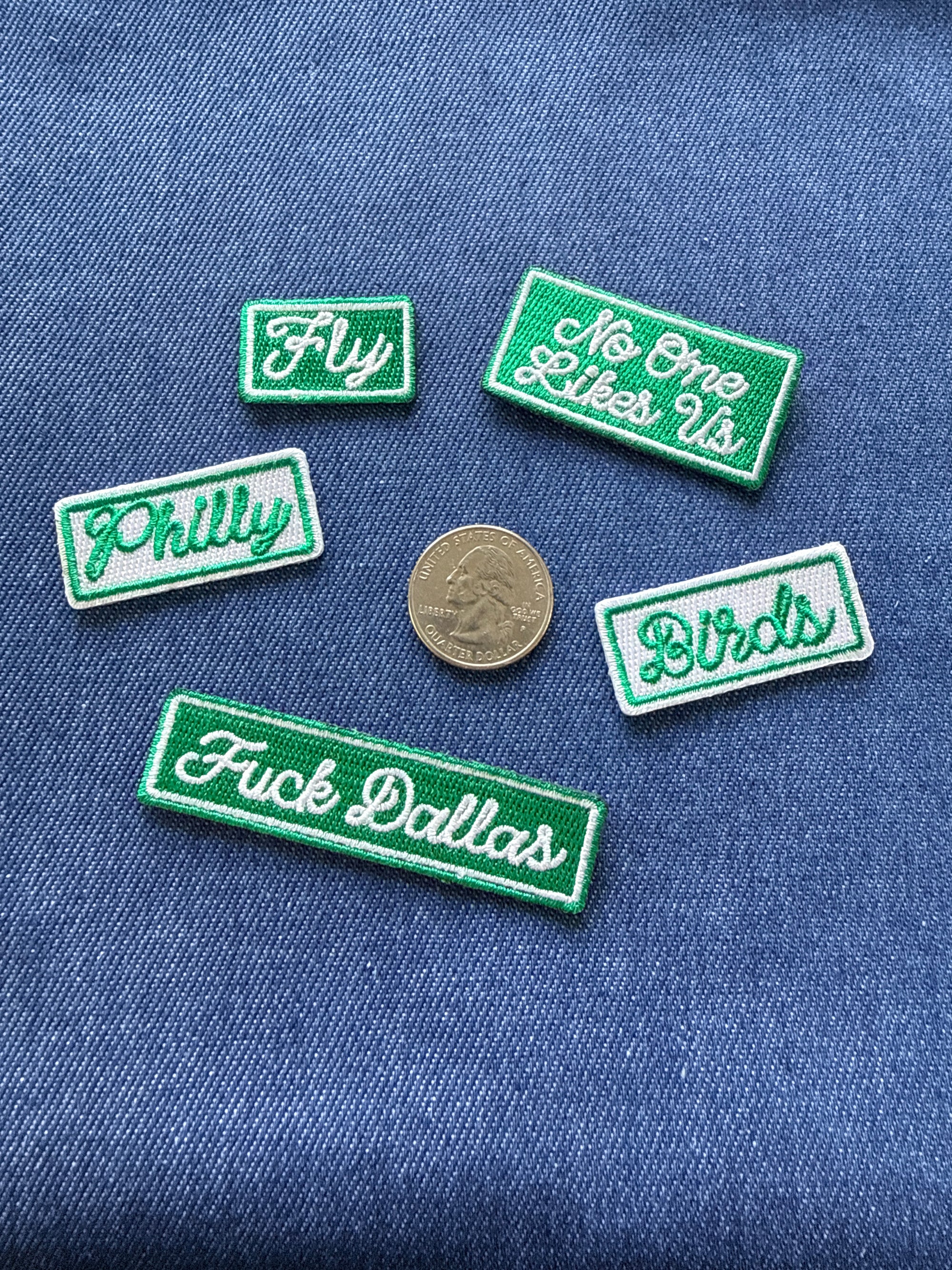 Chain Stitched Font Patches - Med