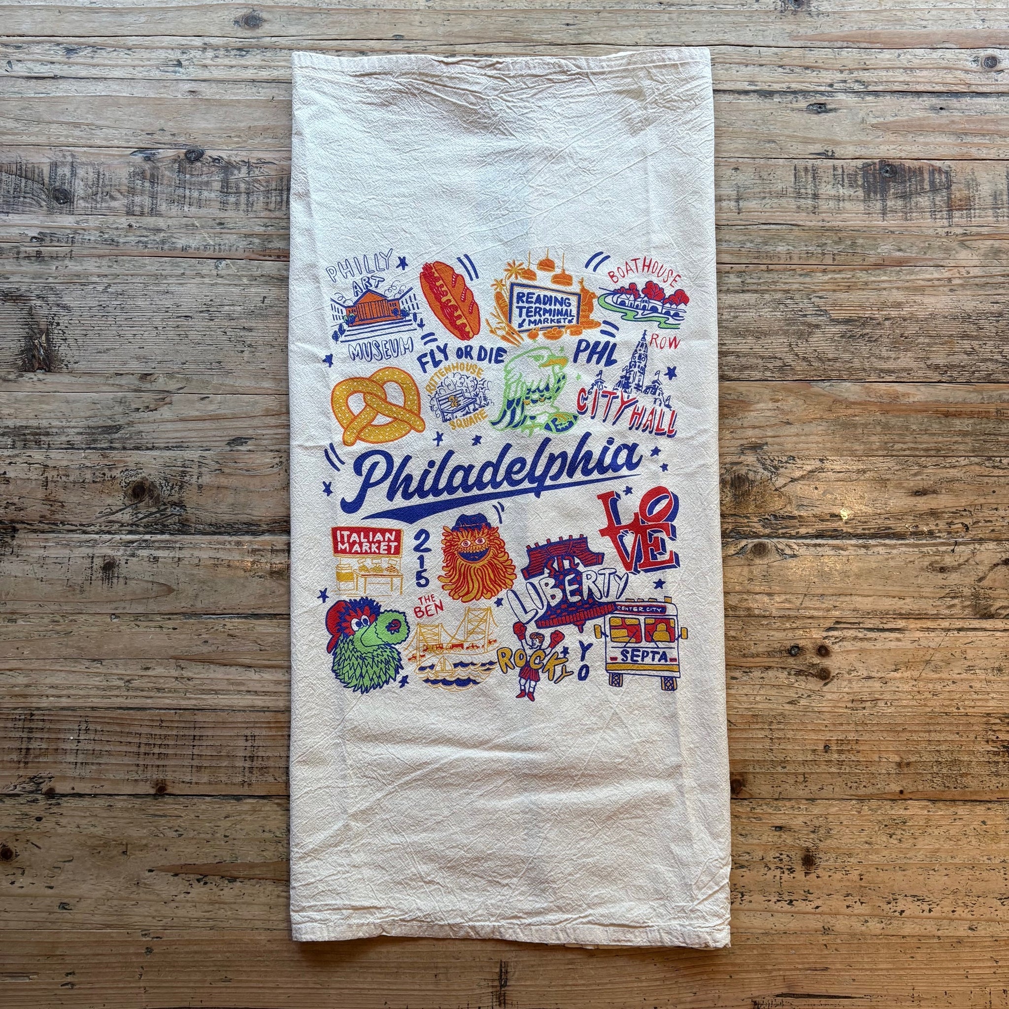 Philadelphia Icons Tea Towel