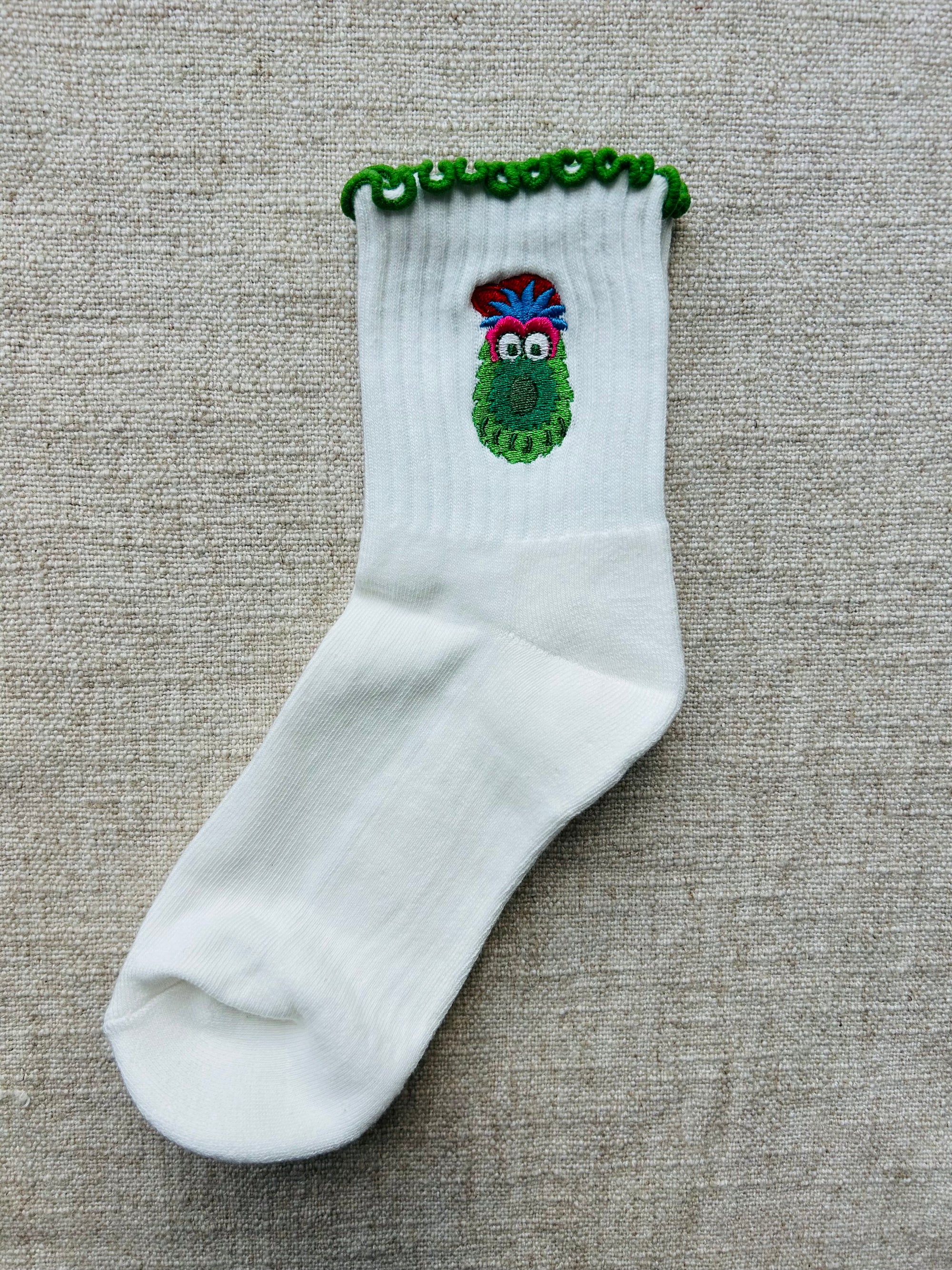 Phils Mascot Ruffle Ankle Socks