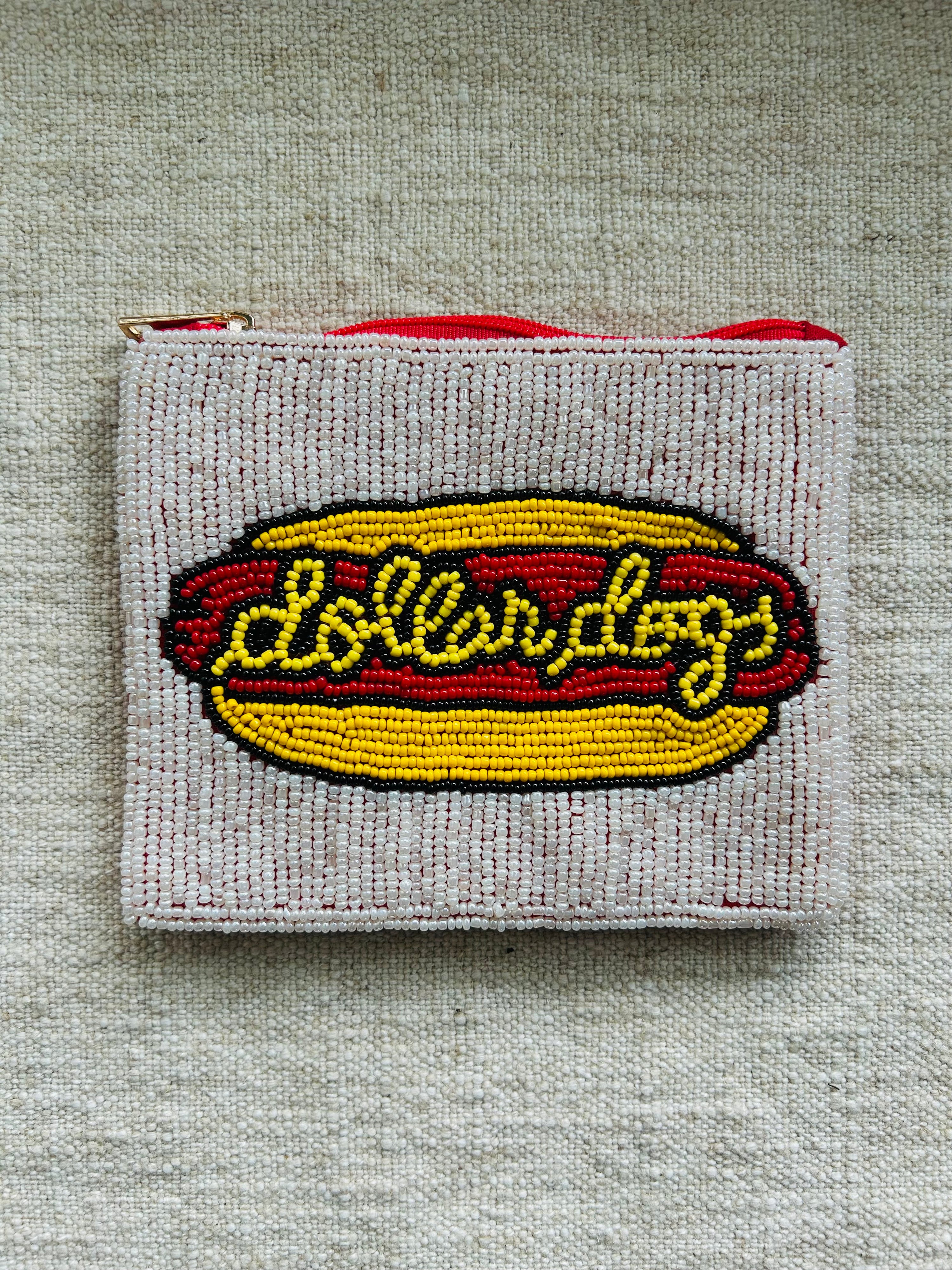 Dollar Dogs Beaded Pouch