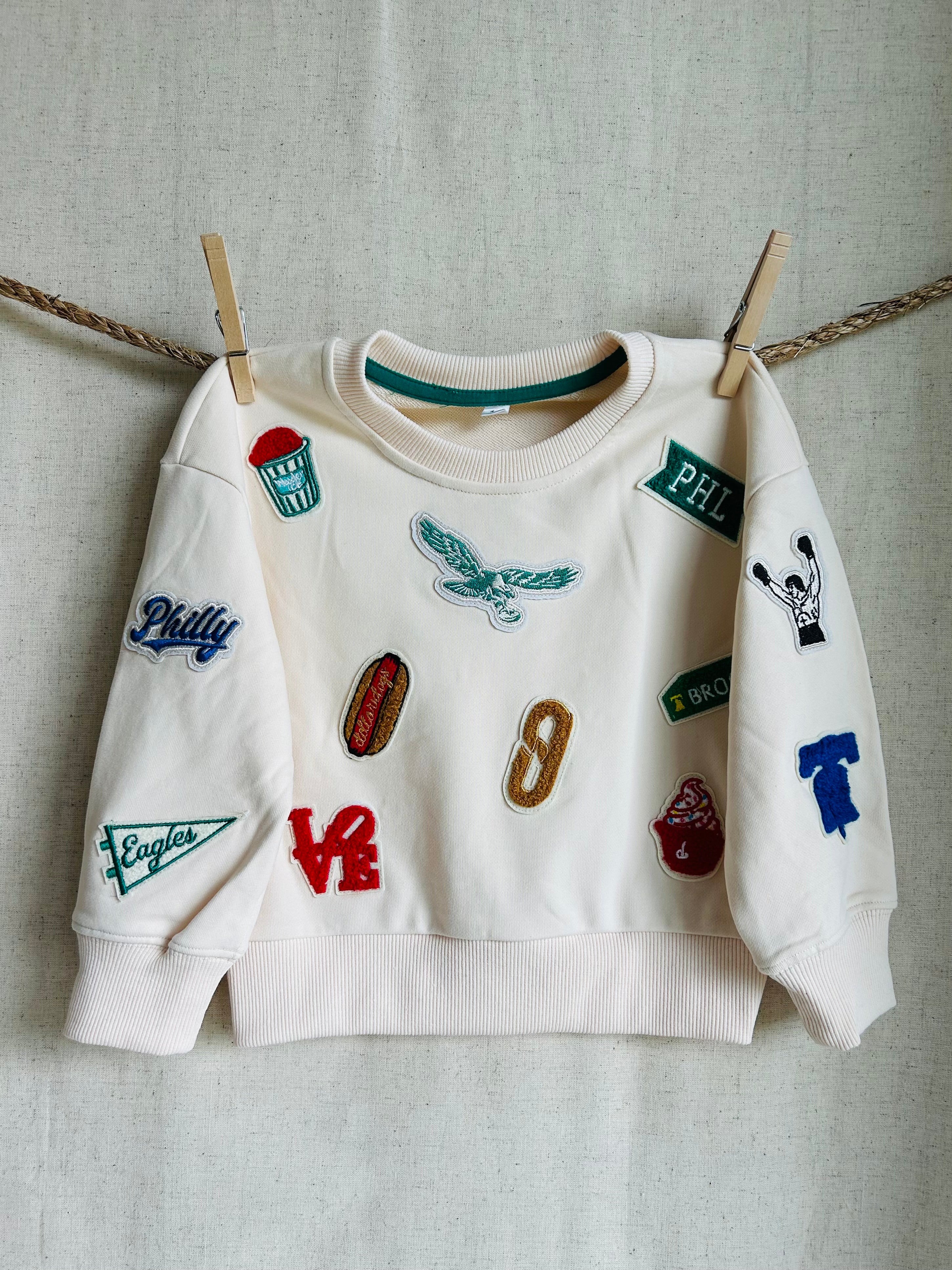 Philly Patched Youth Crewneck