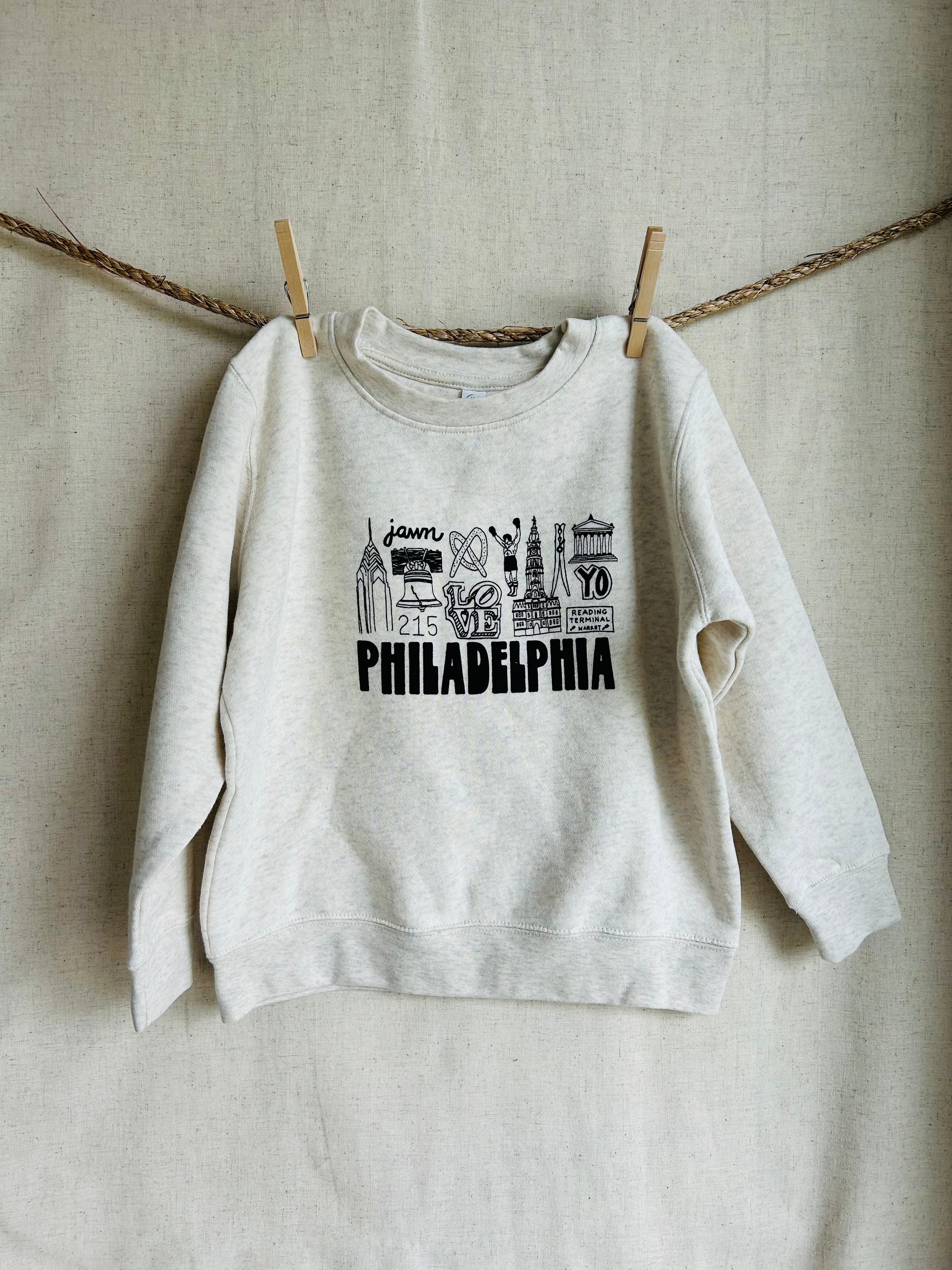 Youth B&W Philly Icon Crewneck