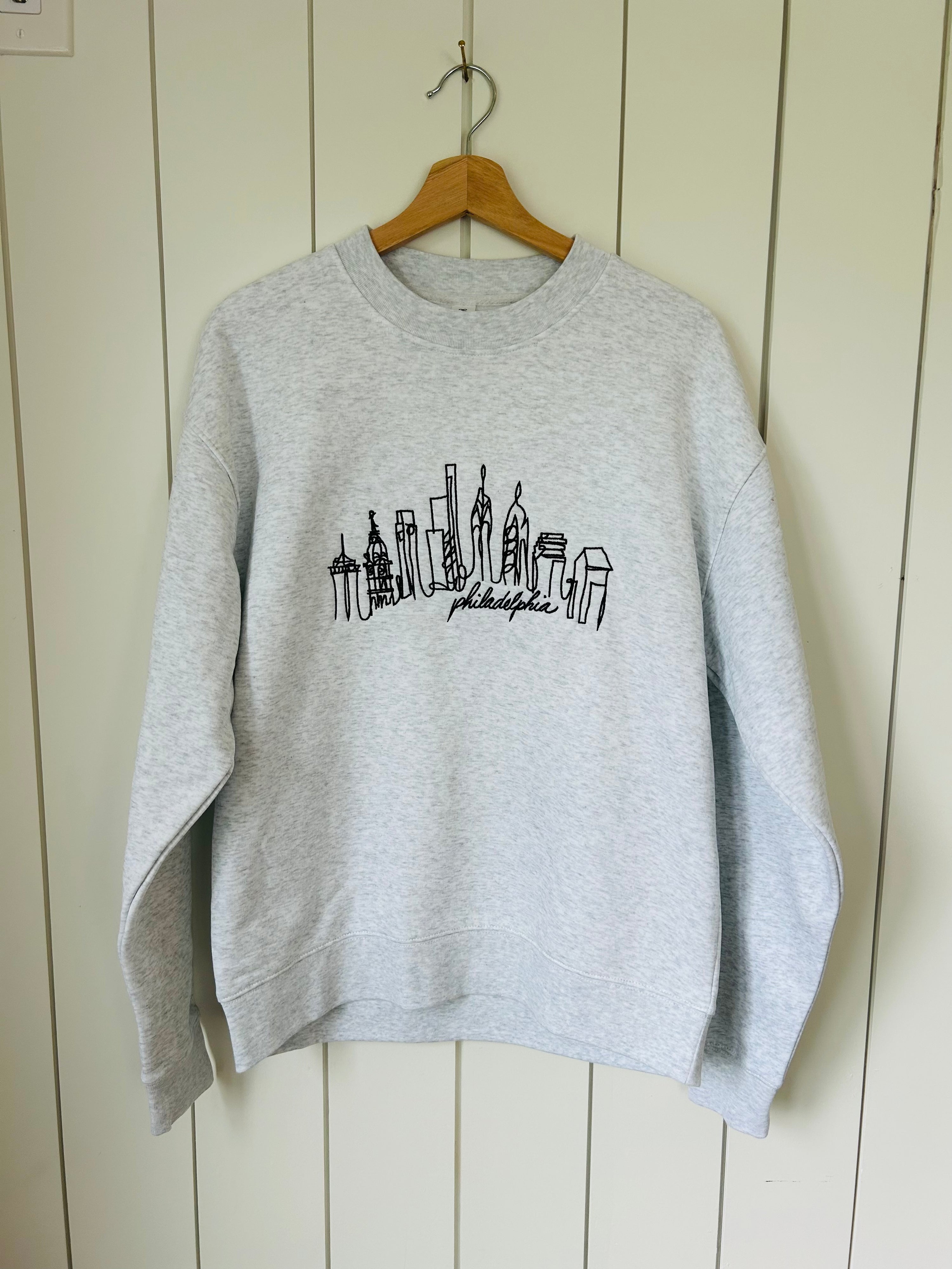 Embroidered Skyline Crewneck