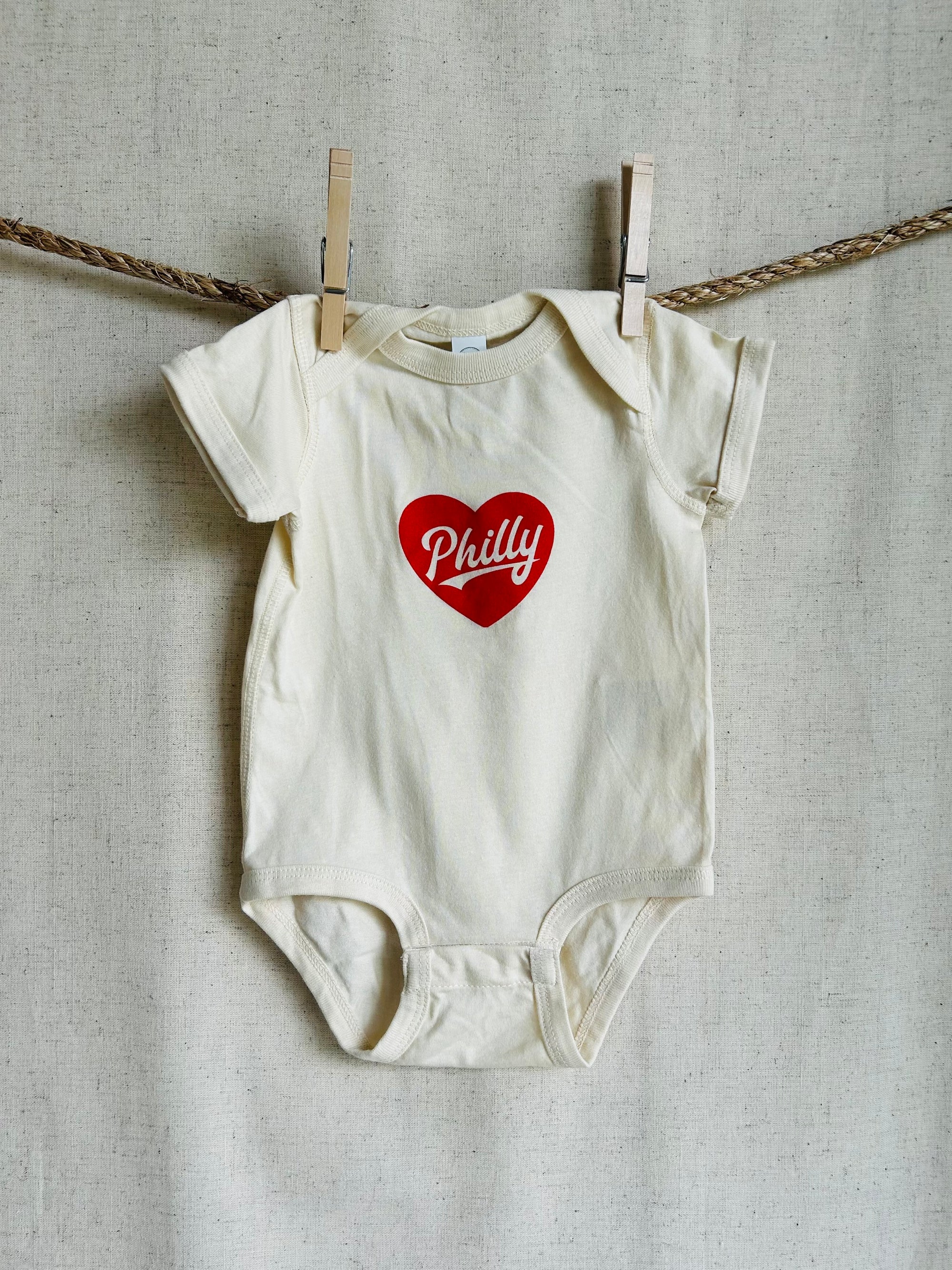 Philly Red Heart Onesie