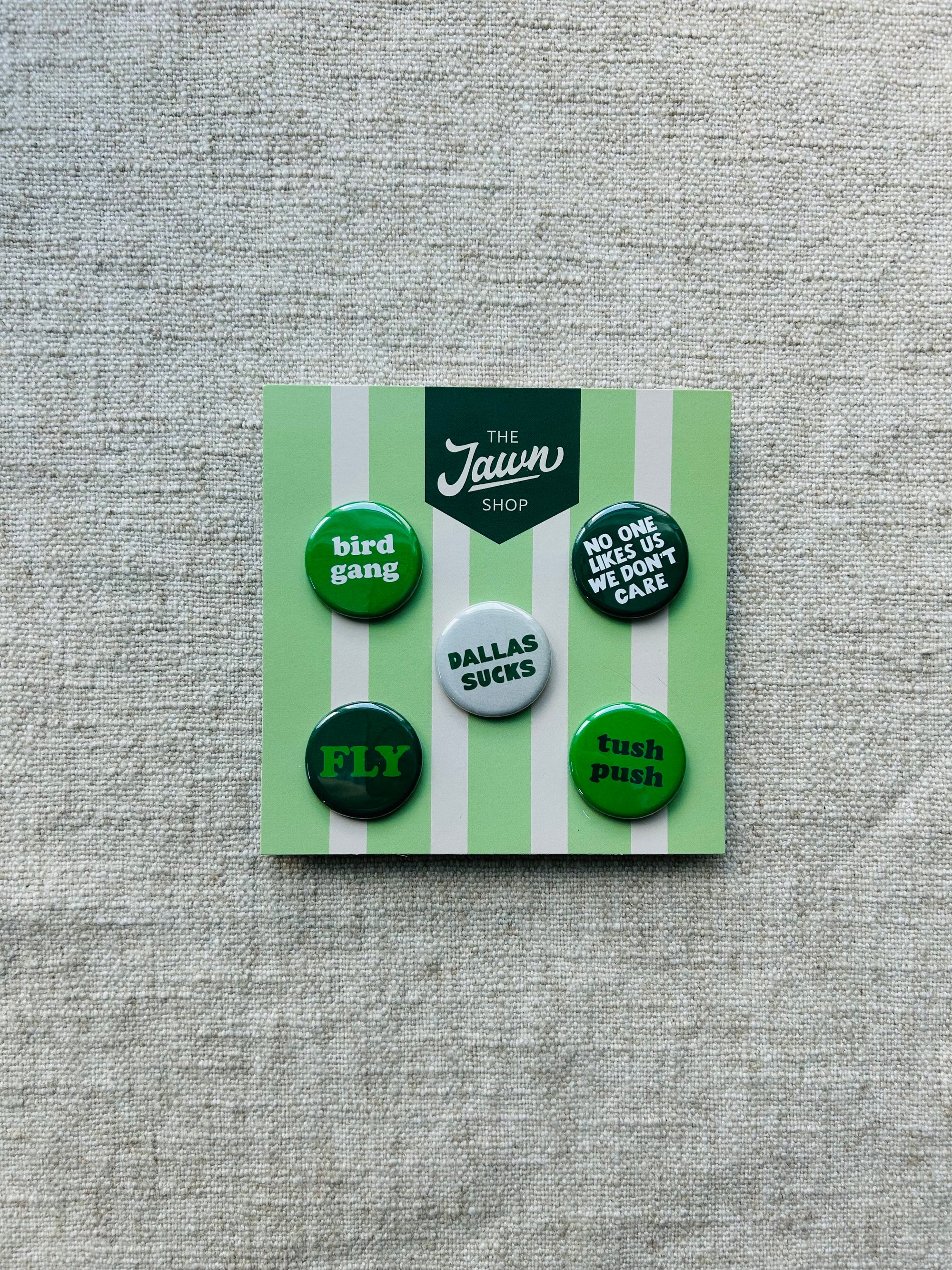 Jawn Shop Button Pins - Green