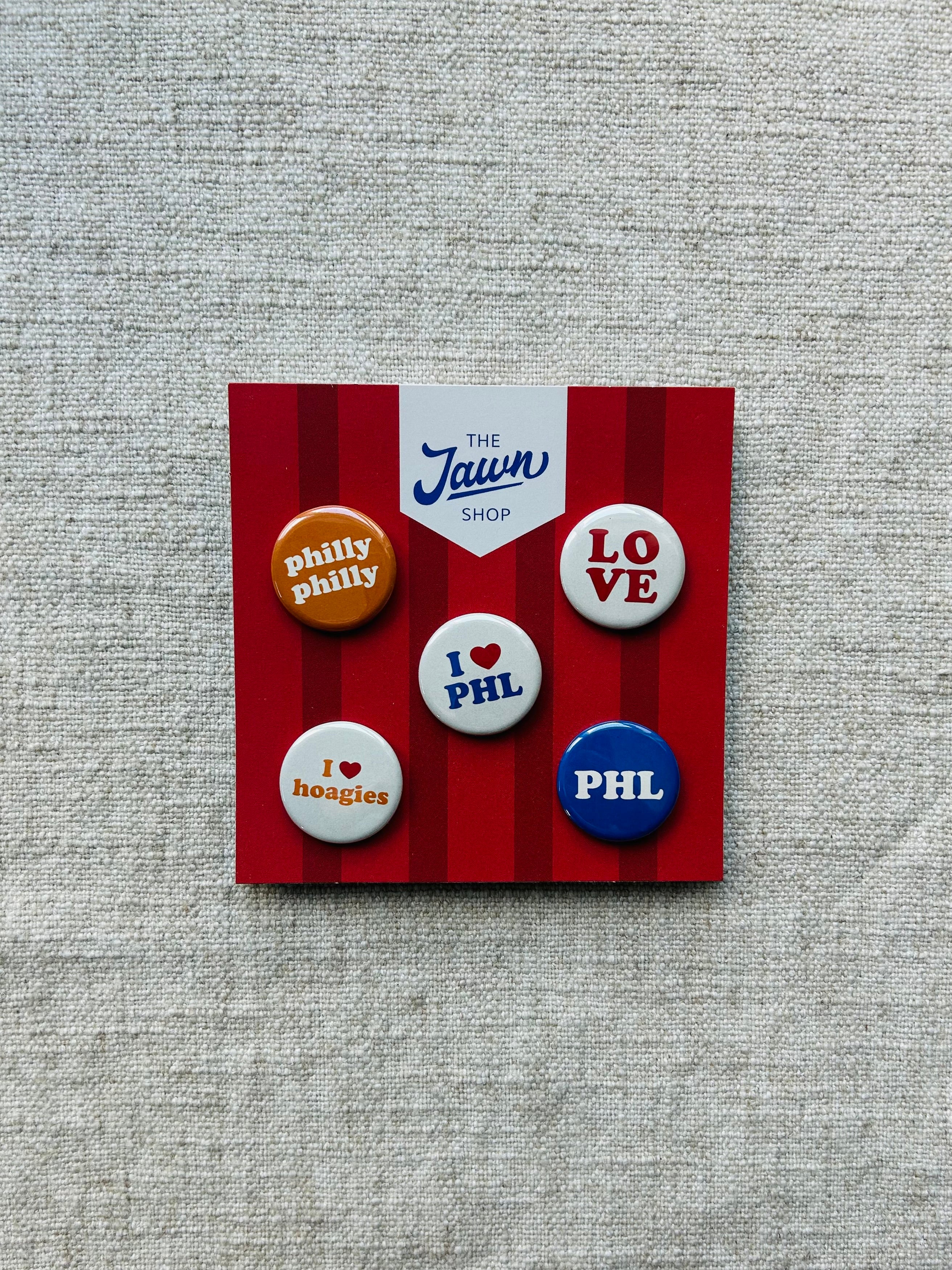 Jawn Shop Button Pins - Red