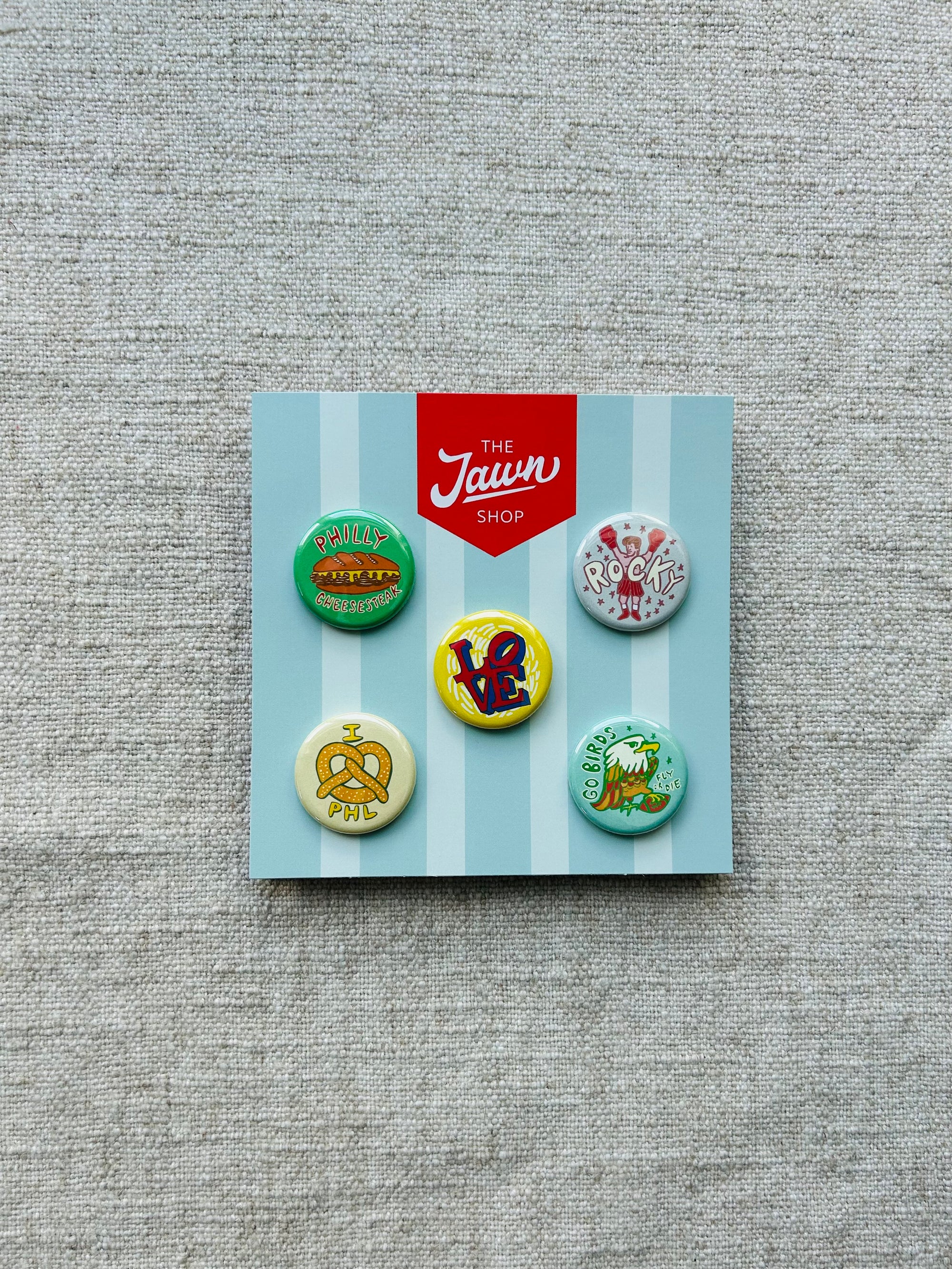 Jawn Shop Button Pins - Blue