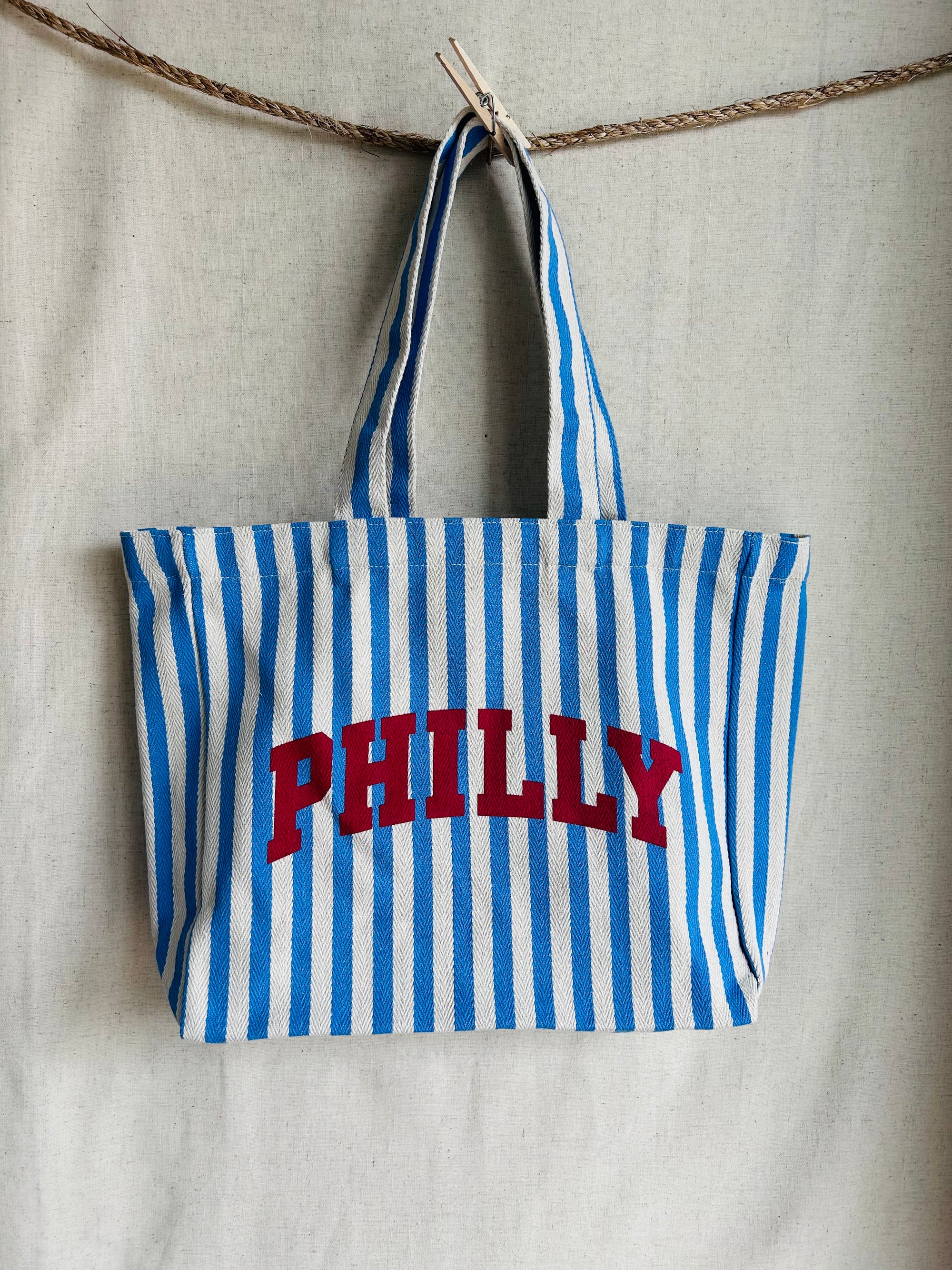 Philly Striped Tote - Blue