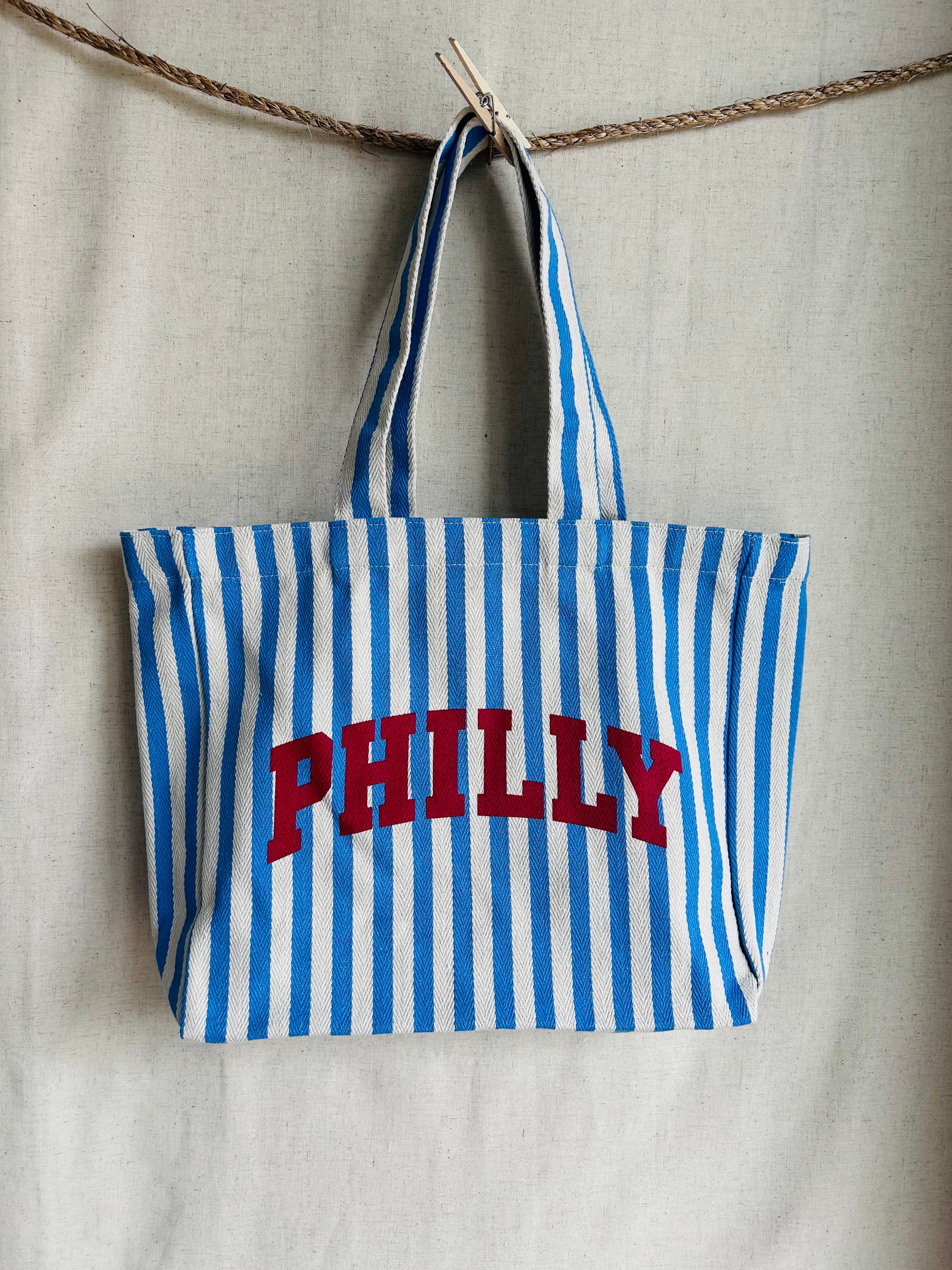 Philly Striped Tote - Blue