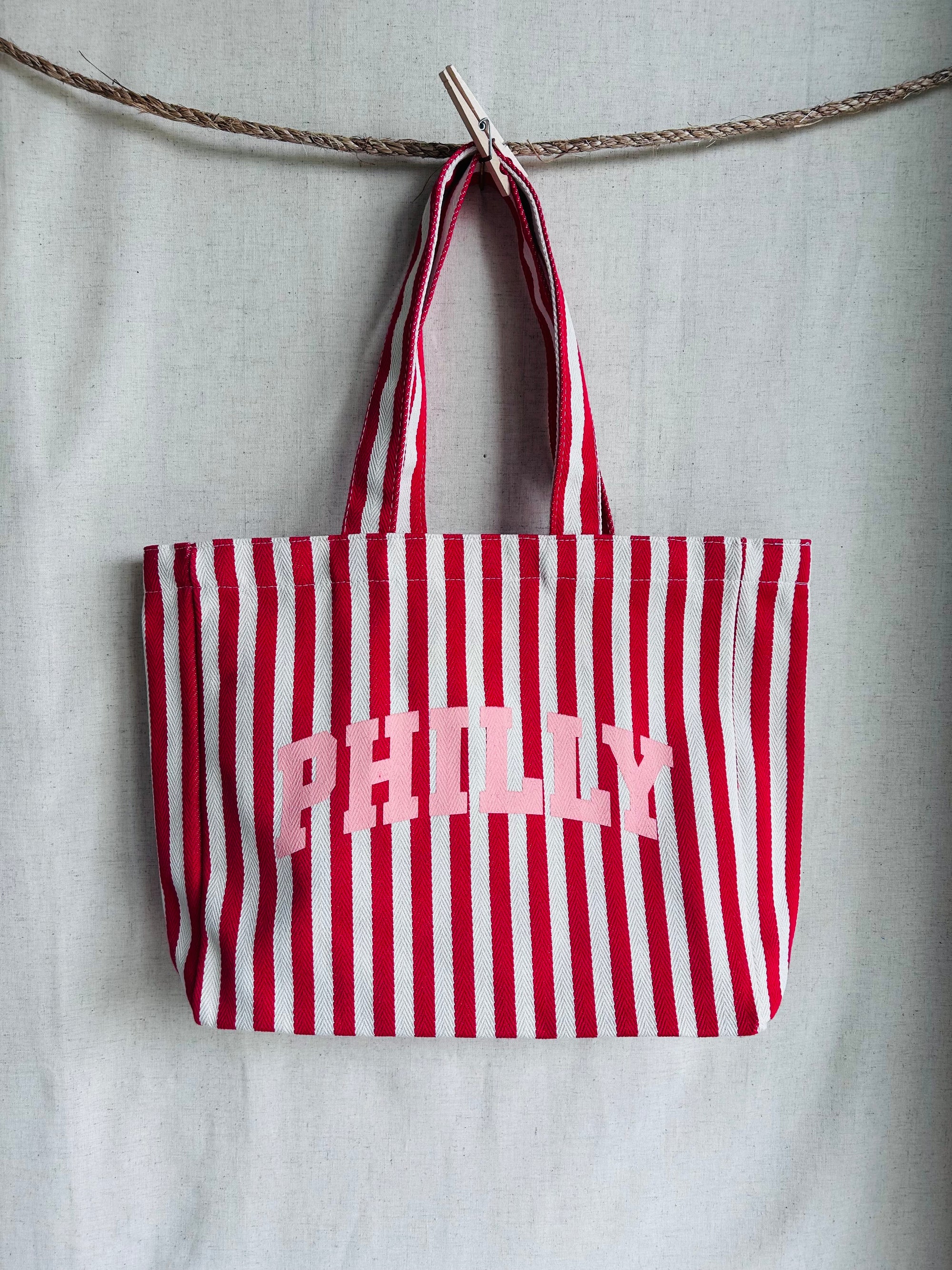 Philly Striped Tote - Red