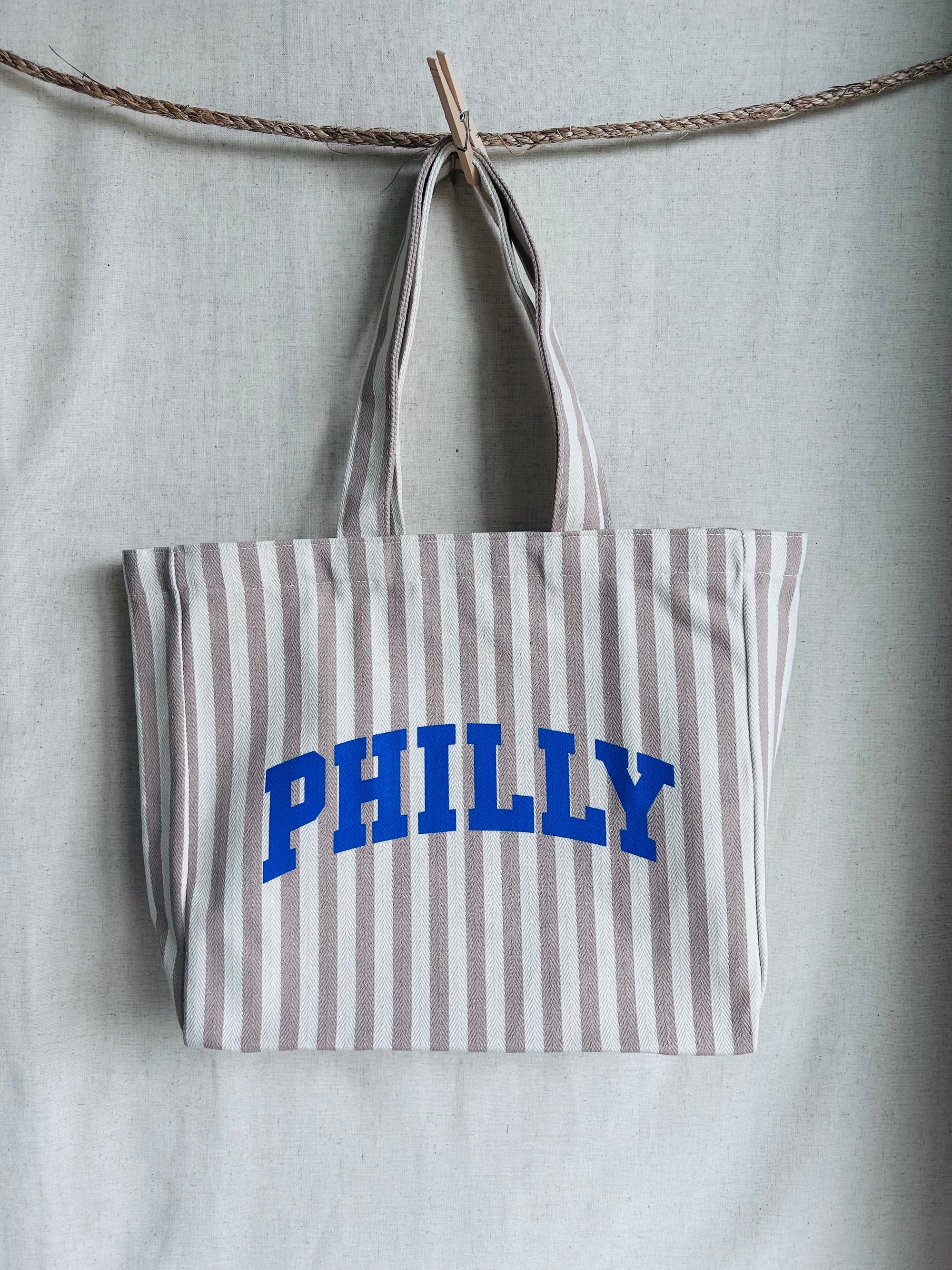 Philly Striped Tote - Gray