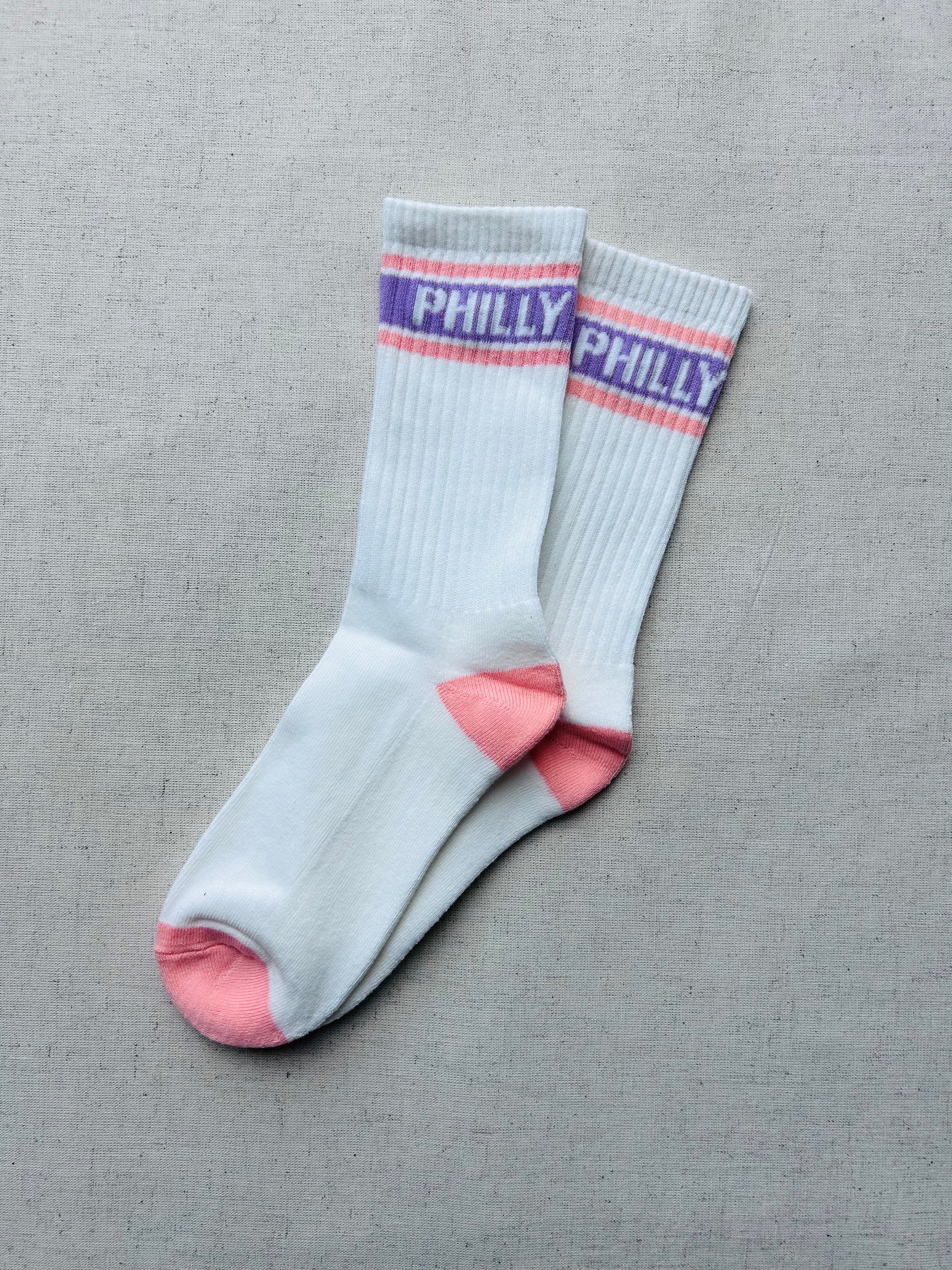 Jawn Shop Socks - Lavender & Peach Philly