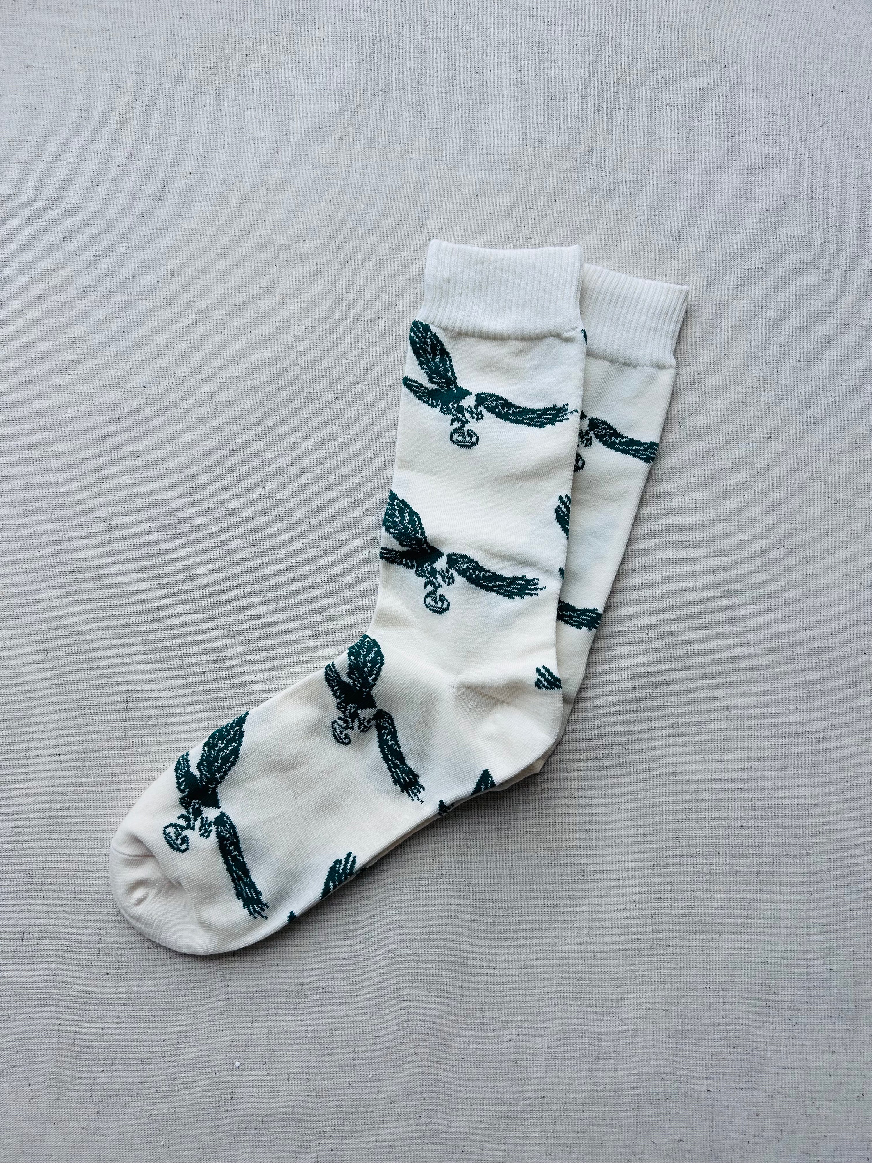 Eagle Cream Dress Socks