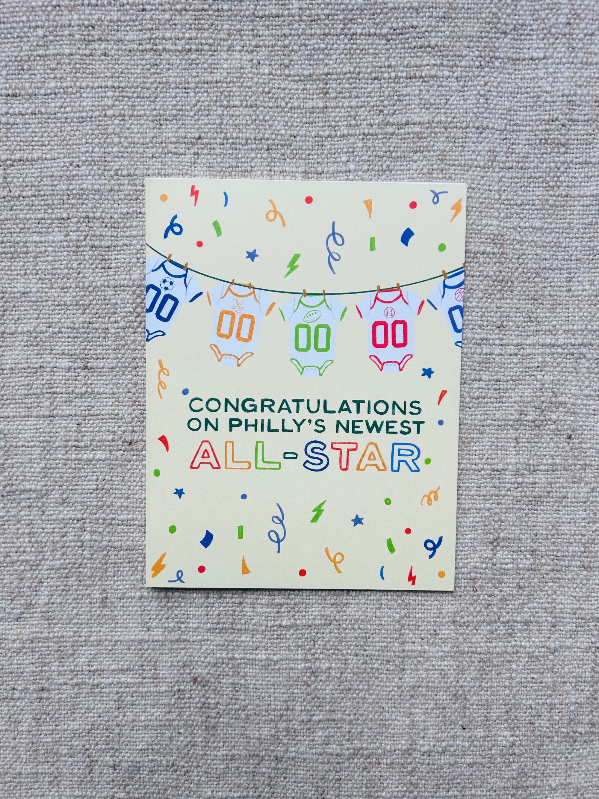 Philly's Newest All-Star Baby Greeting Card
