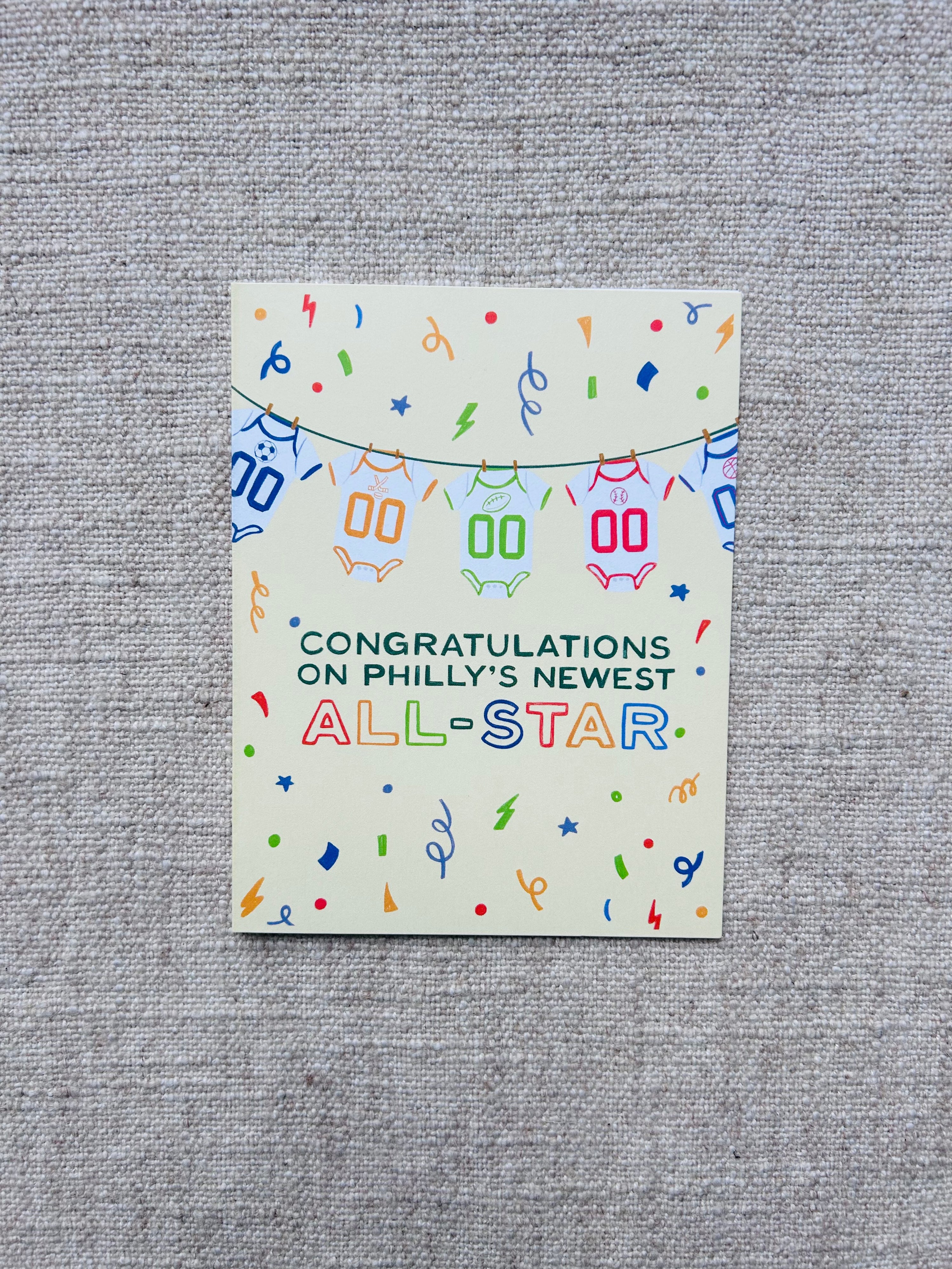 Philly's Newest All-Star Baby Greeting Card