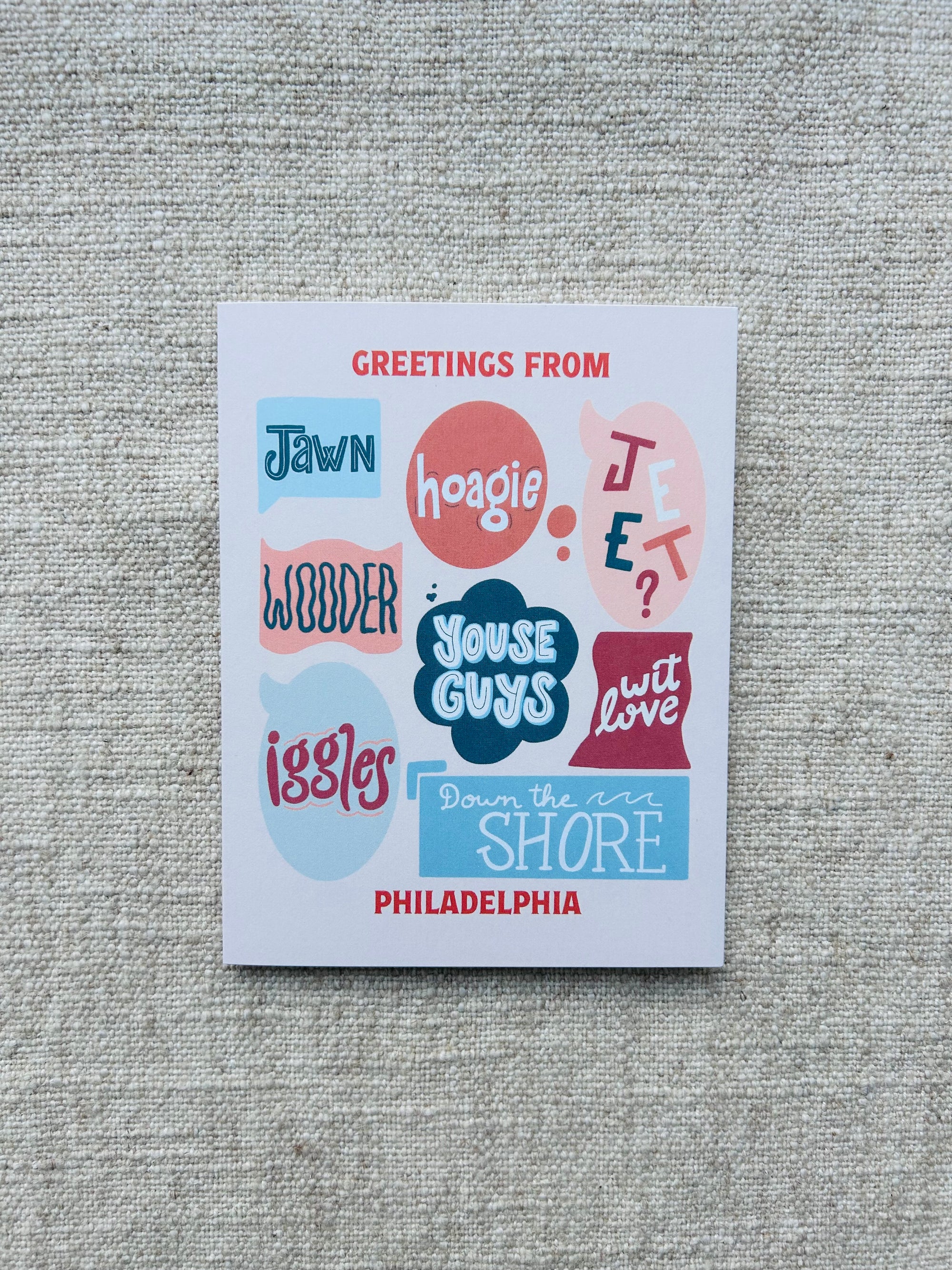 Greetings from Philadelphia Greeting Card