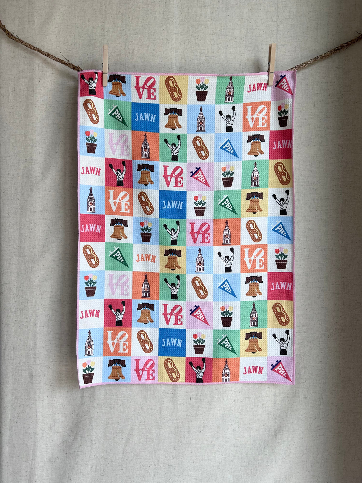 Philly Icons Microfiber Tea Towel