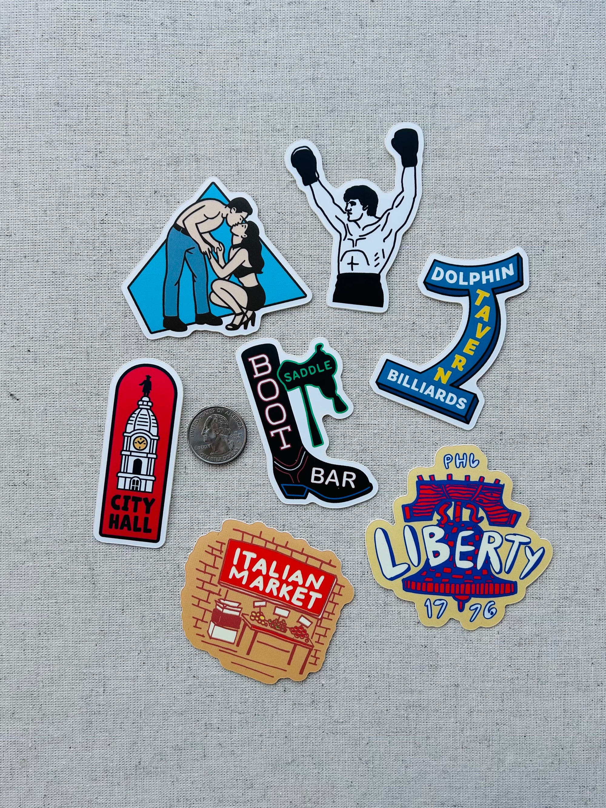 Old School Philly Stickers