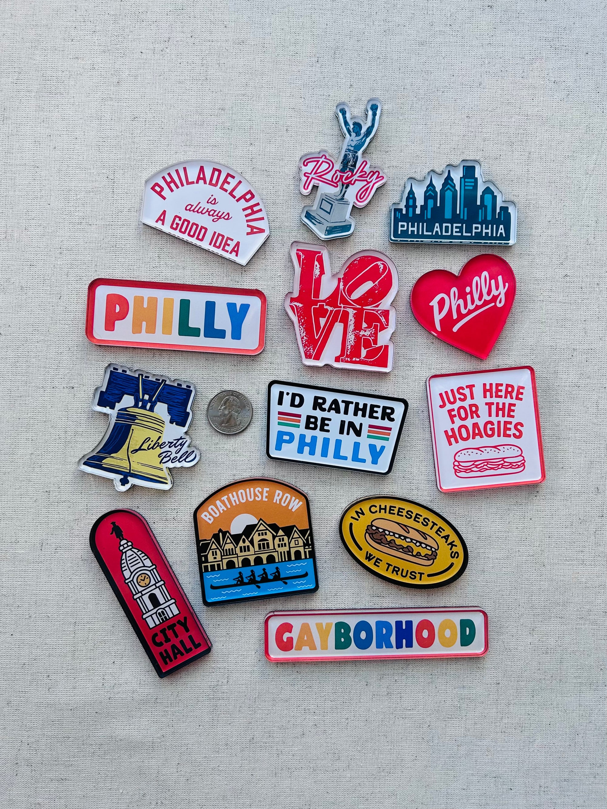 Philly Acrylic Magnets