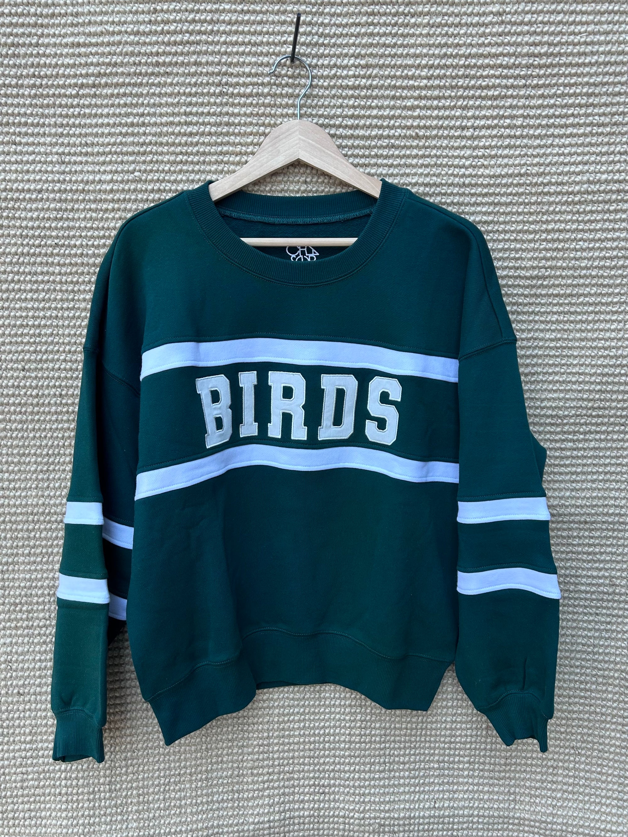 BIRDS Stripe Crewneck