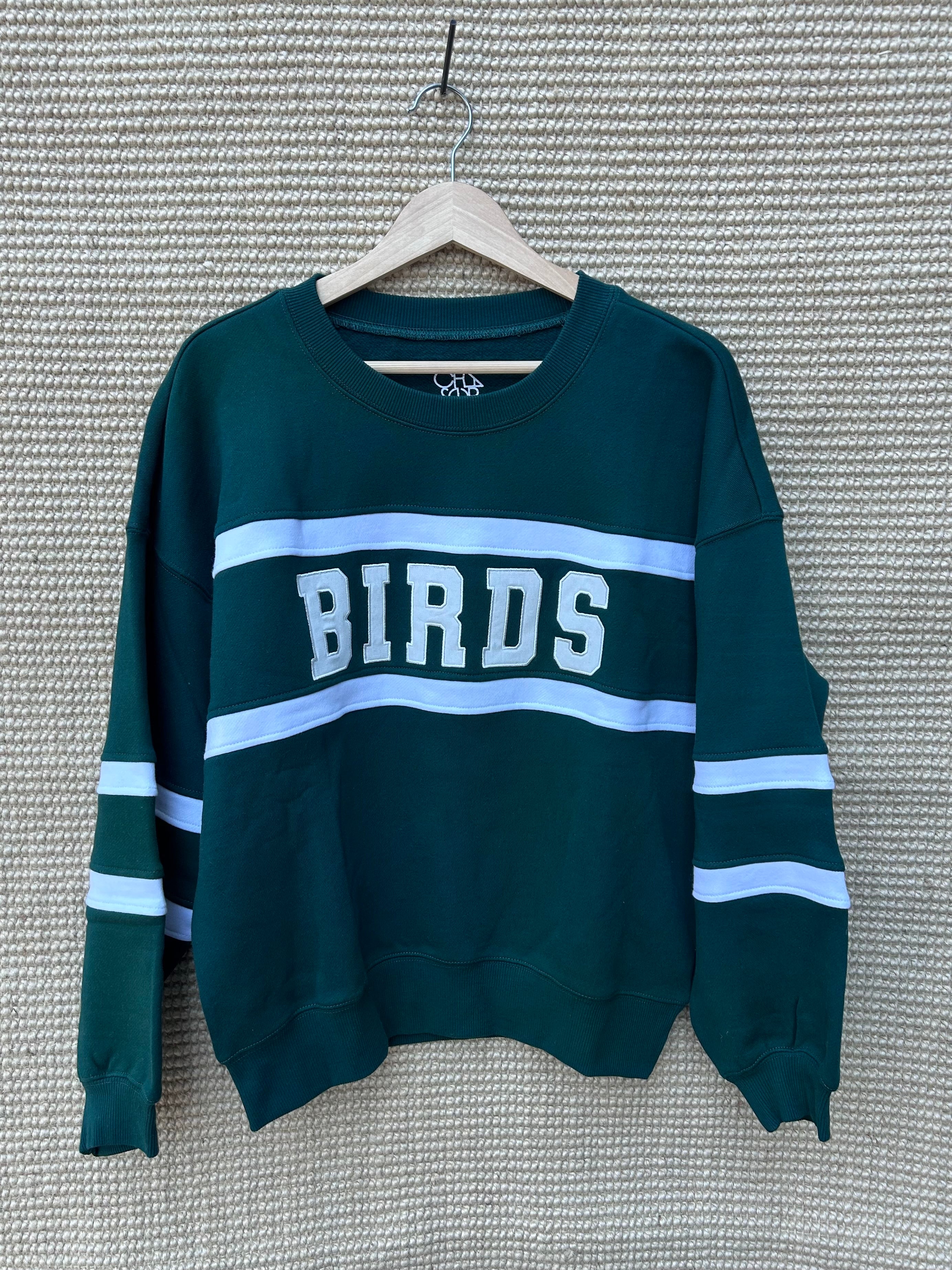 BIRDS Stripe Crewneck
