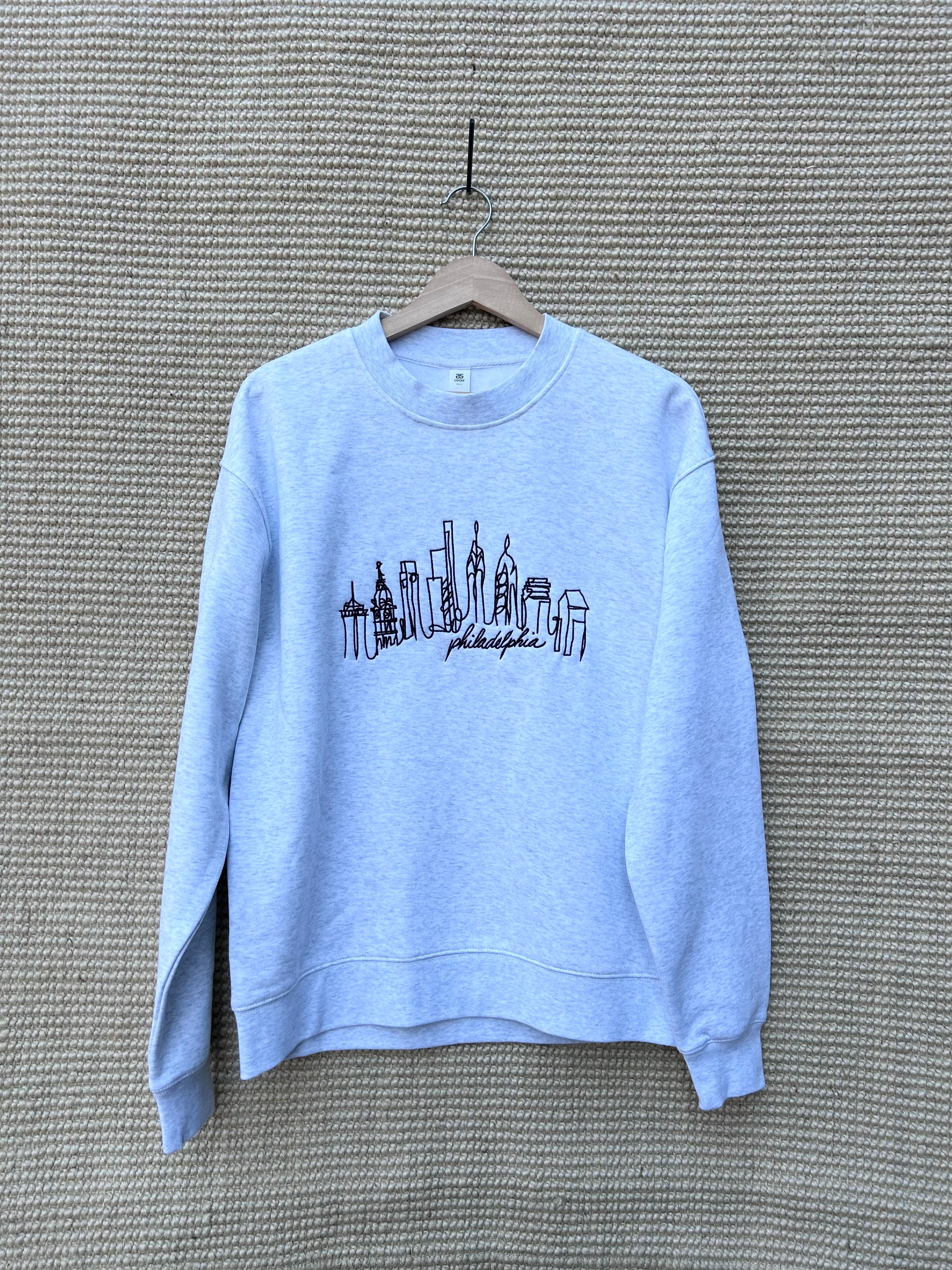 Embroidered Skyline Crewneck