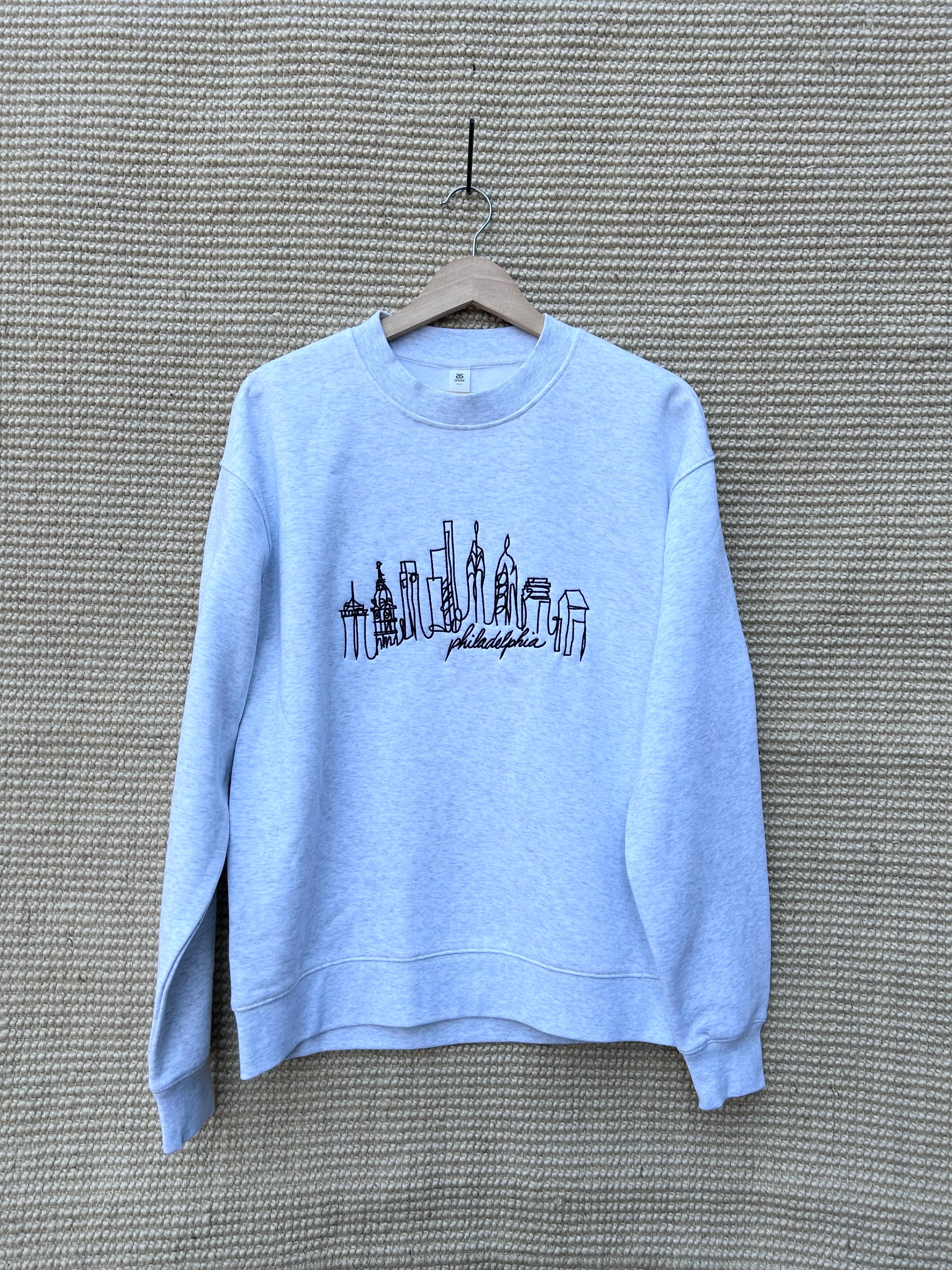 Embroidered Skyline Crewneck