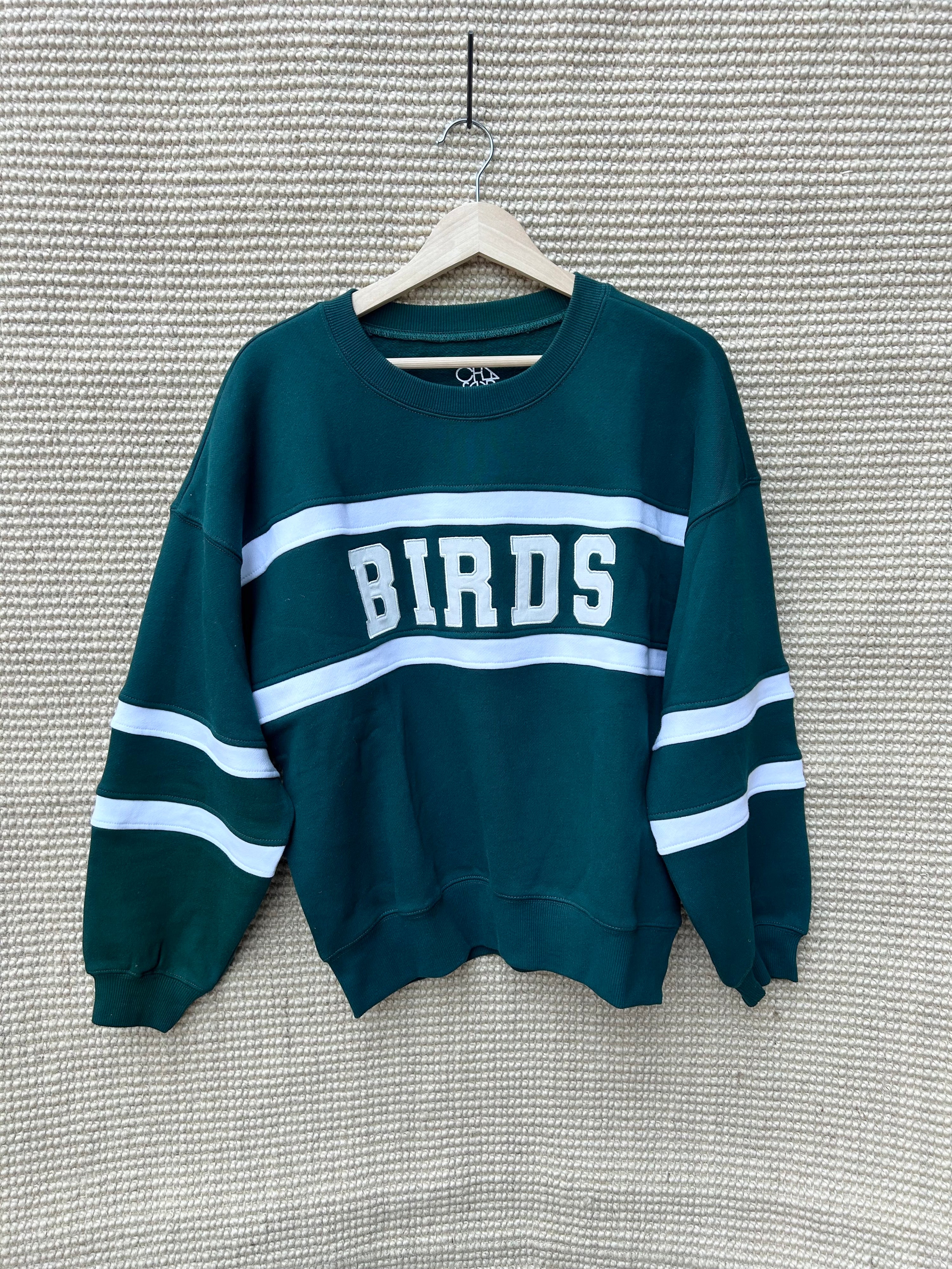 BIRDS Stripe Crewneck