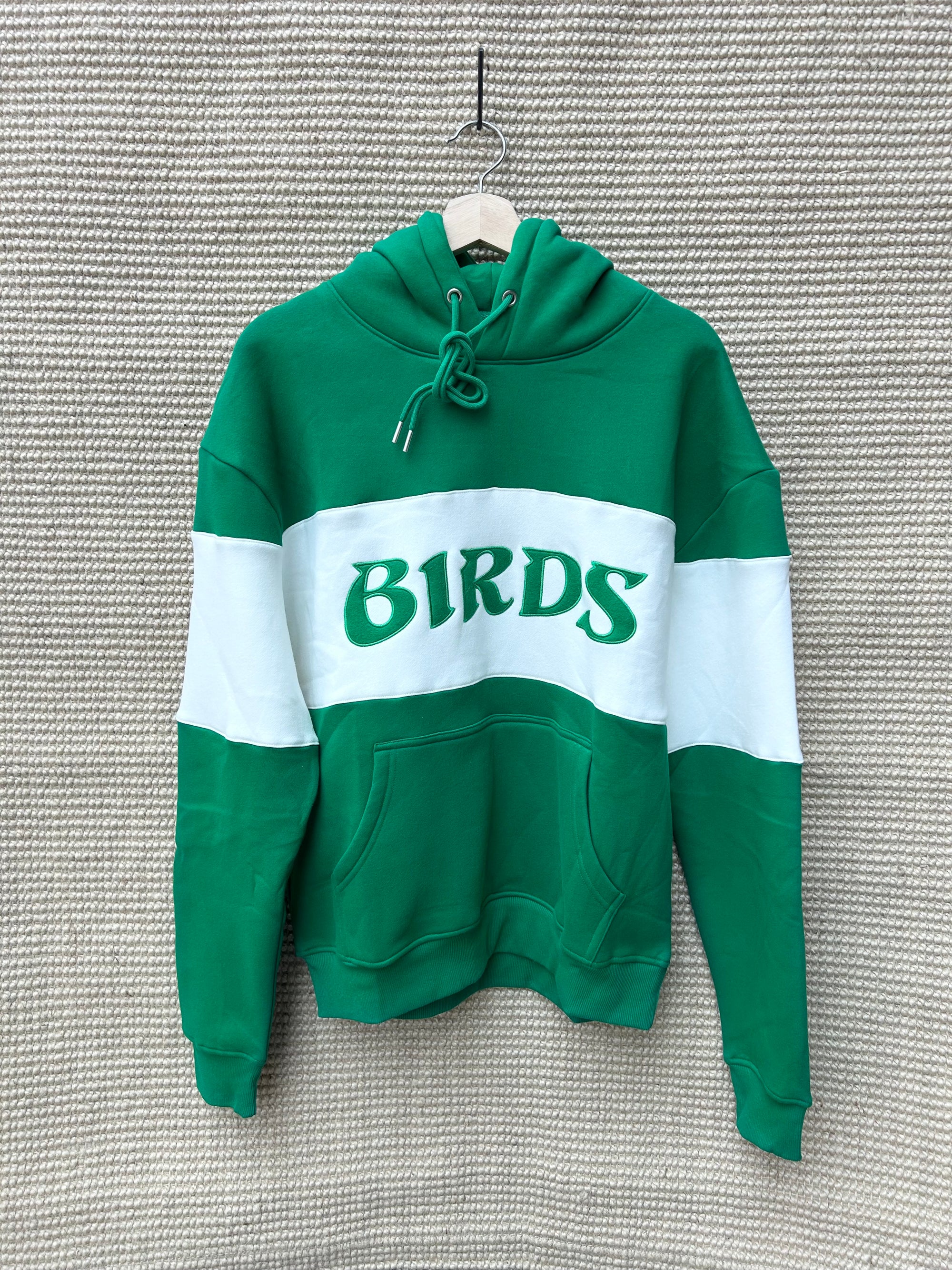 Birds Kelly Green Striped Hoodie