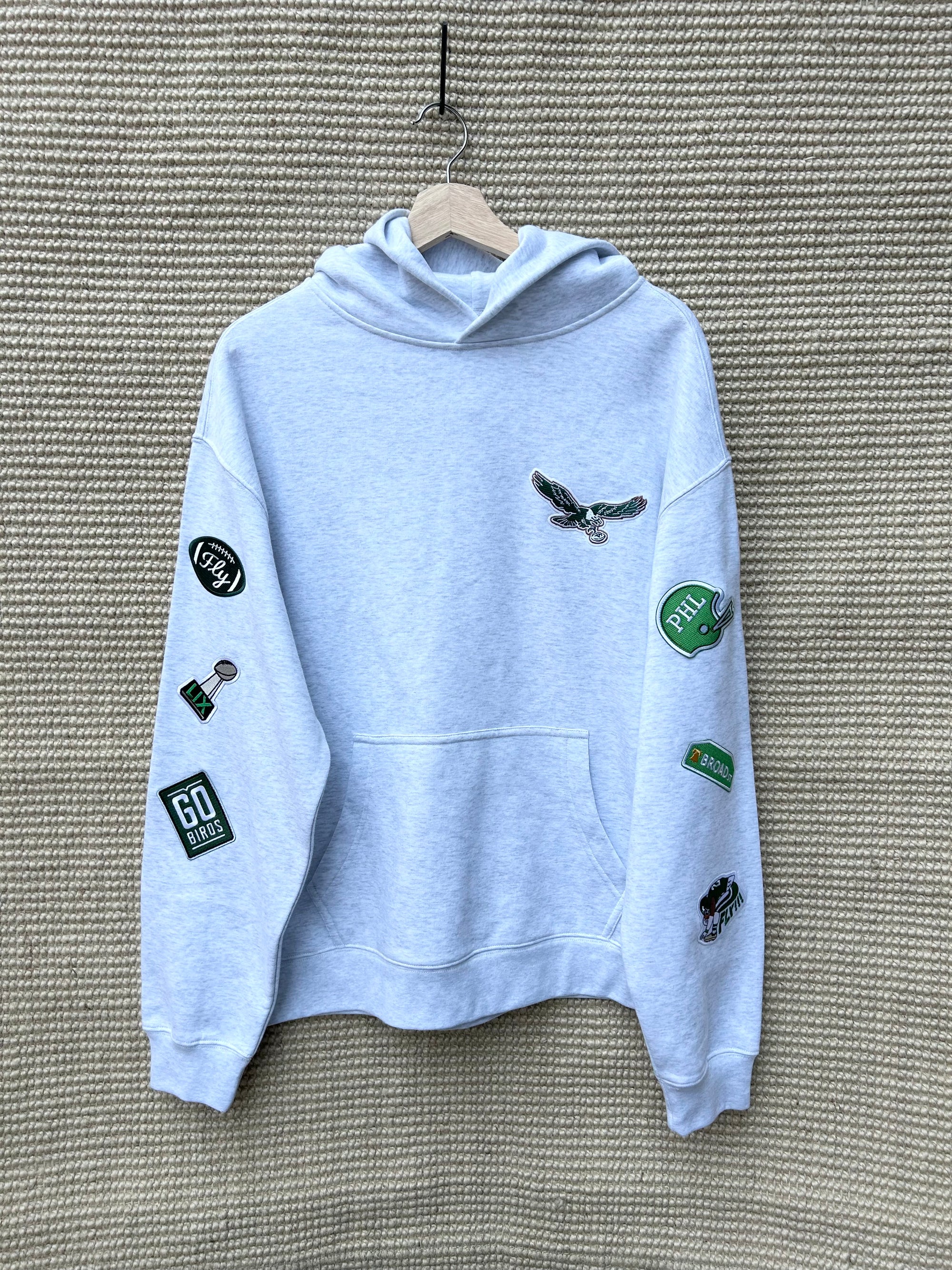Birds Patched Hoodie