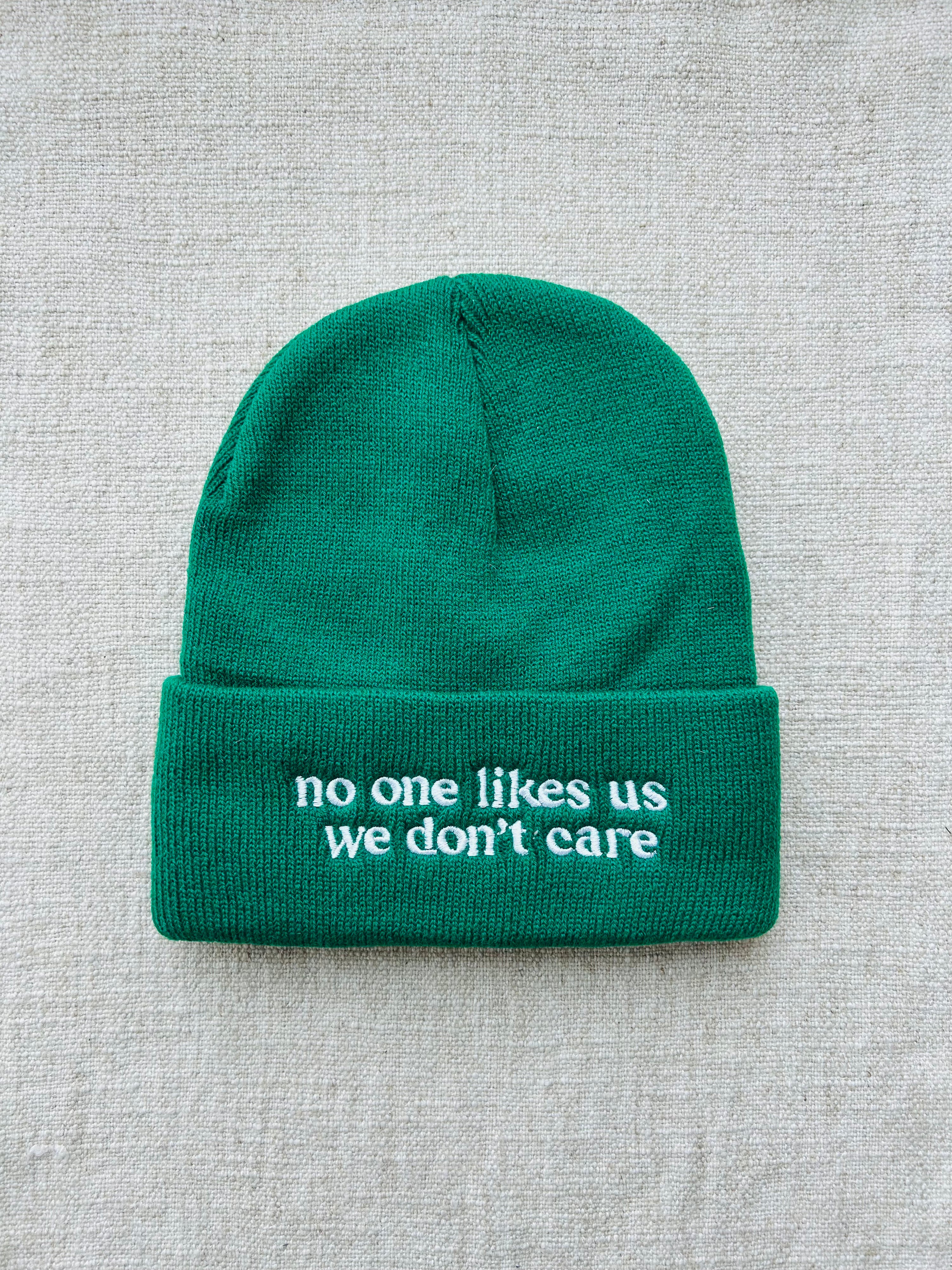 No One Likes Us Embroidered Beanie