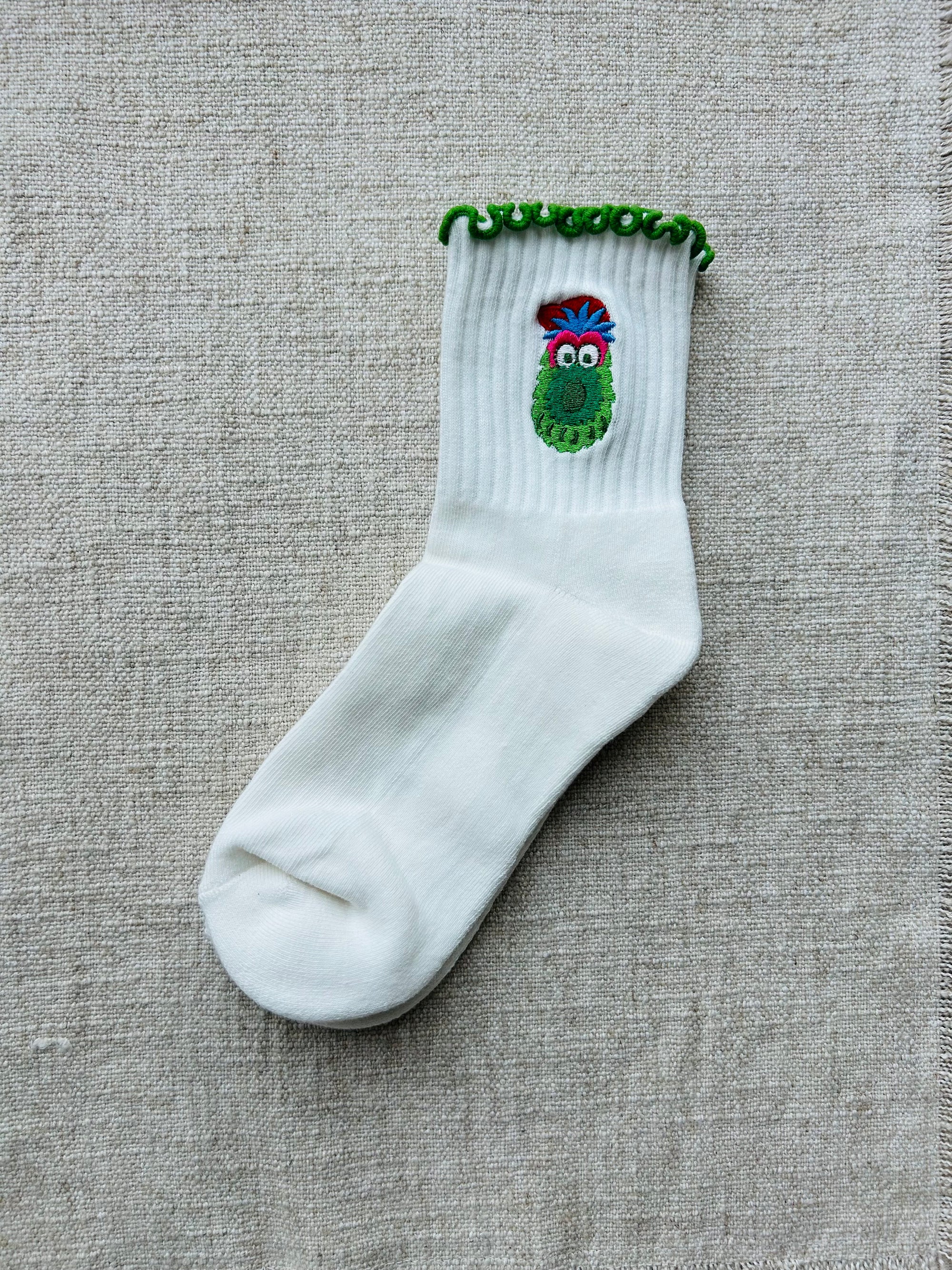 Phils Mascot Ruffle Ankle Socks