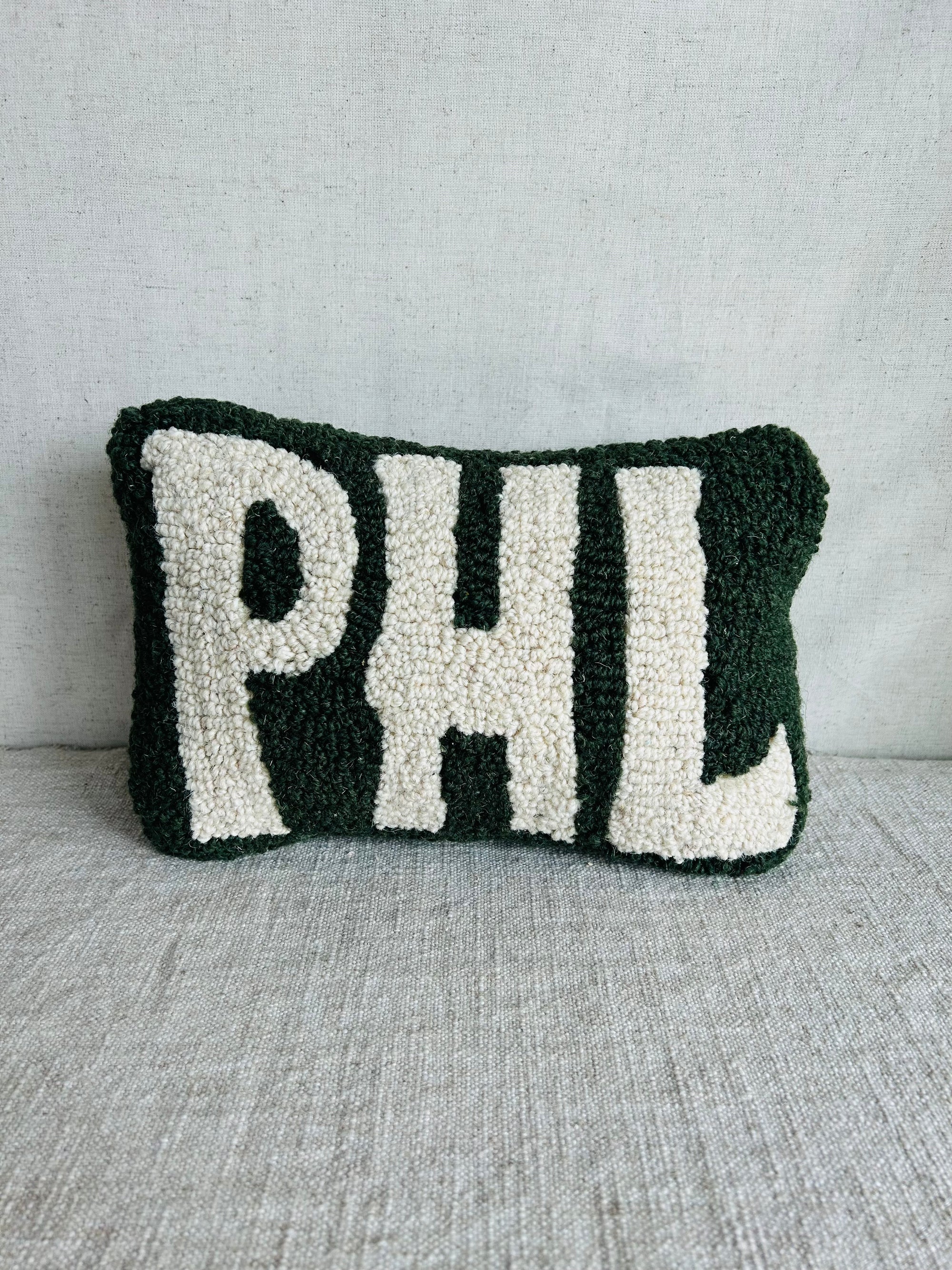 PHL Hooked Pillow