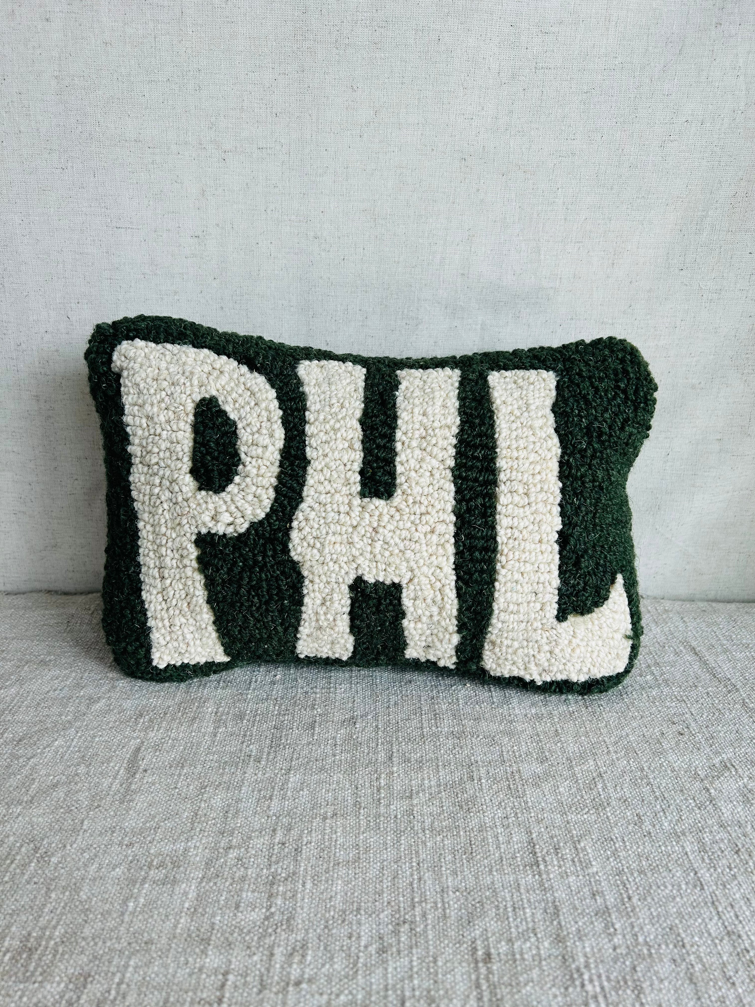 PHL Hooked Pillow