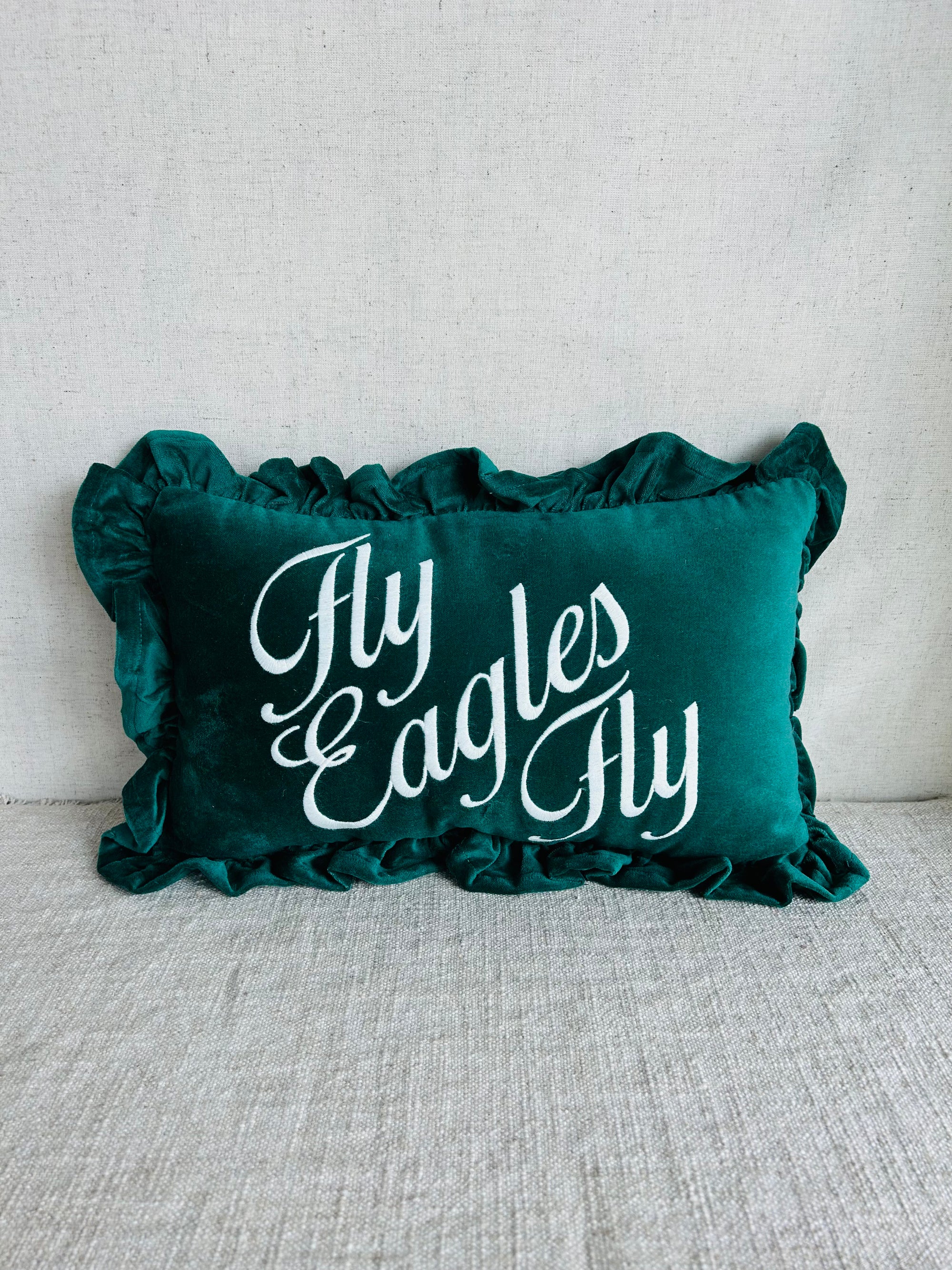 Fly Birds Fly Ruffle Pillow