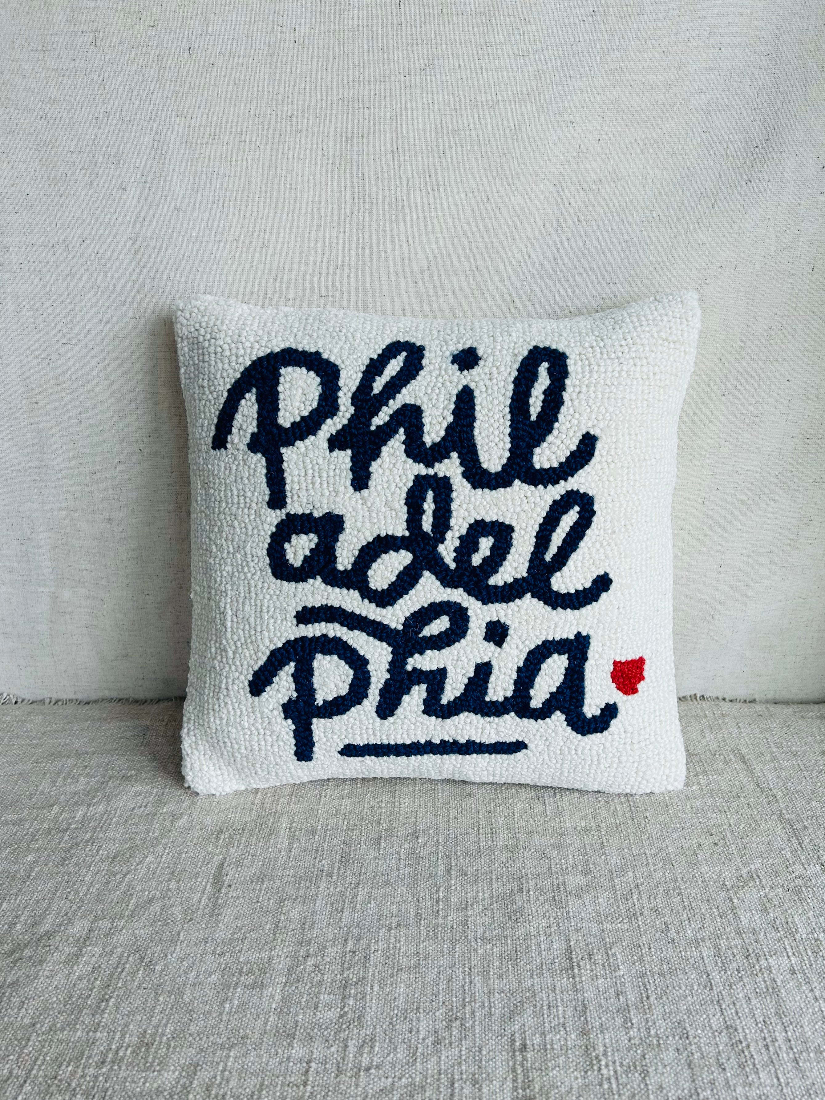 Philadelphia Heart Hook Pillow