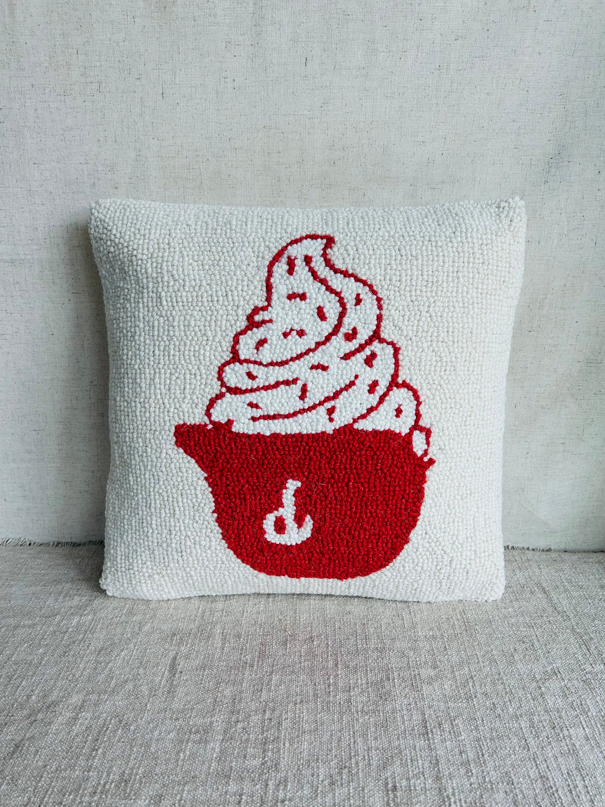 Red Helmet w Ice Cream Hook Pillow
