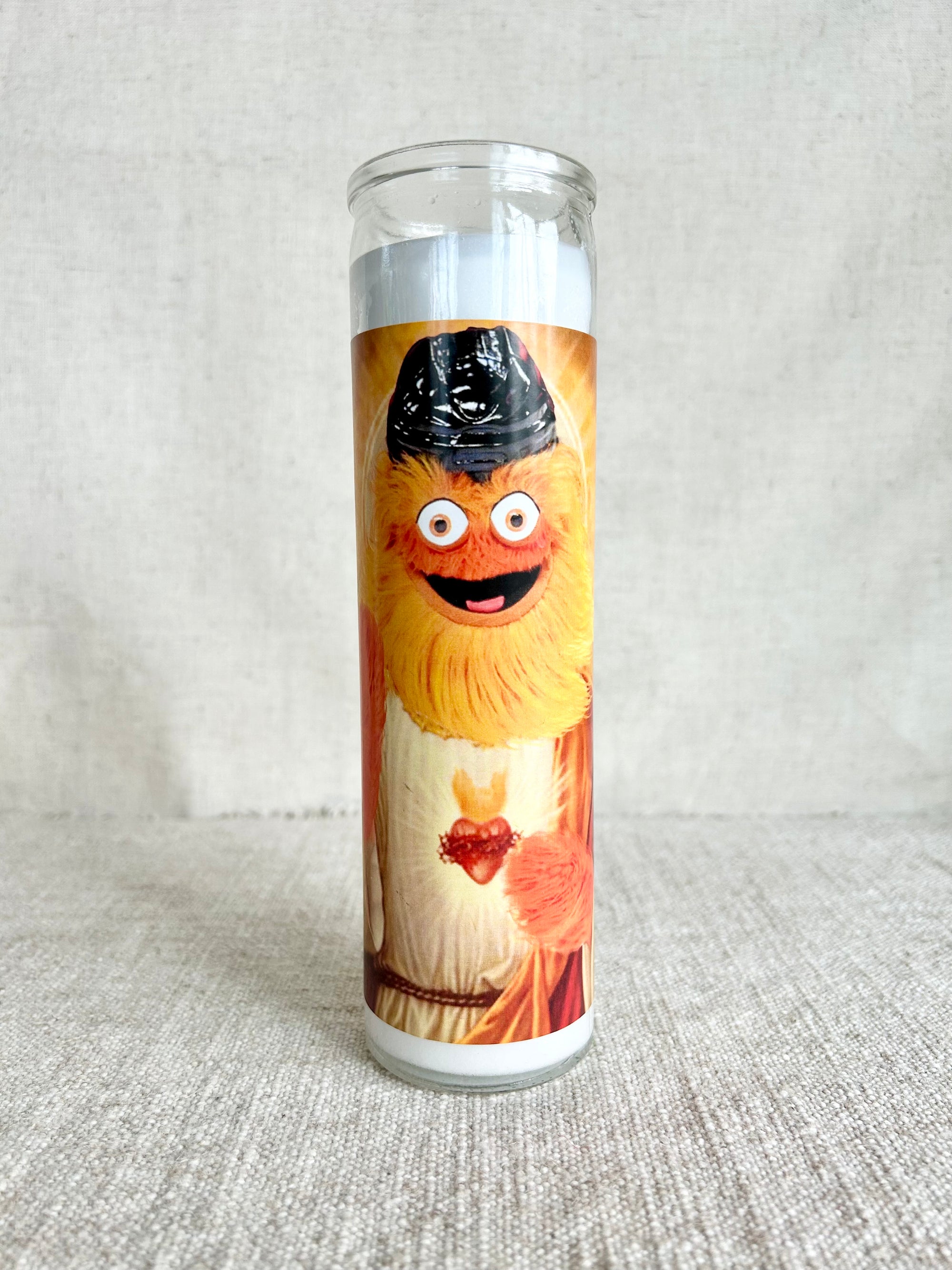 Philly Orange Mascot Prayer Candle