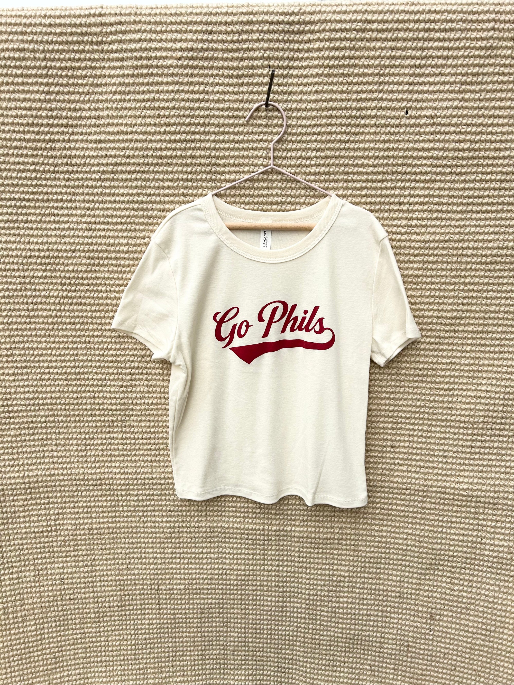 Go Phils Script Women's Baby Tee