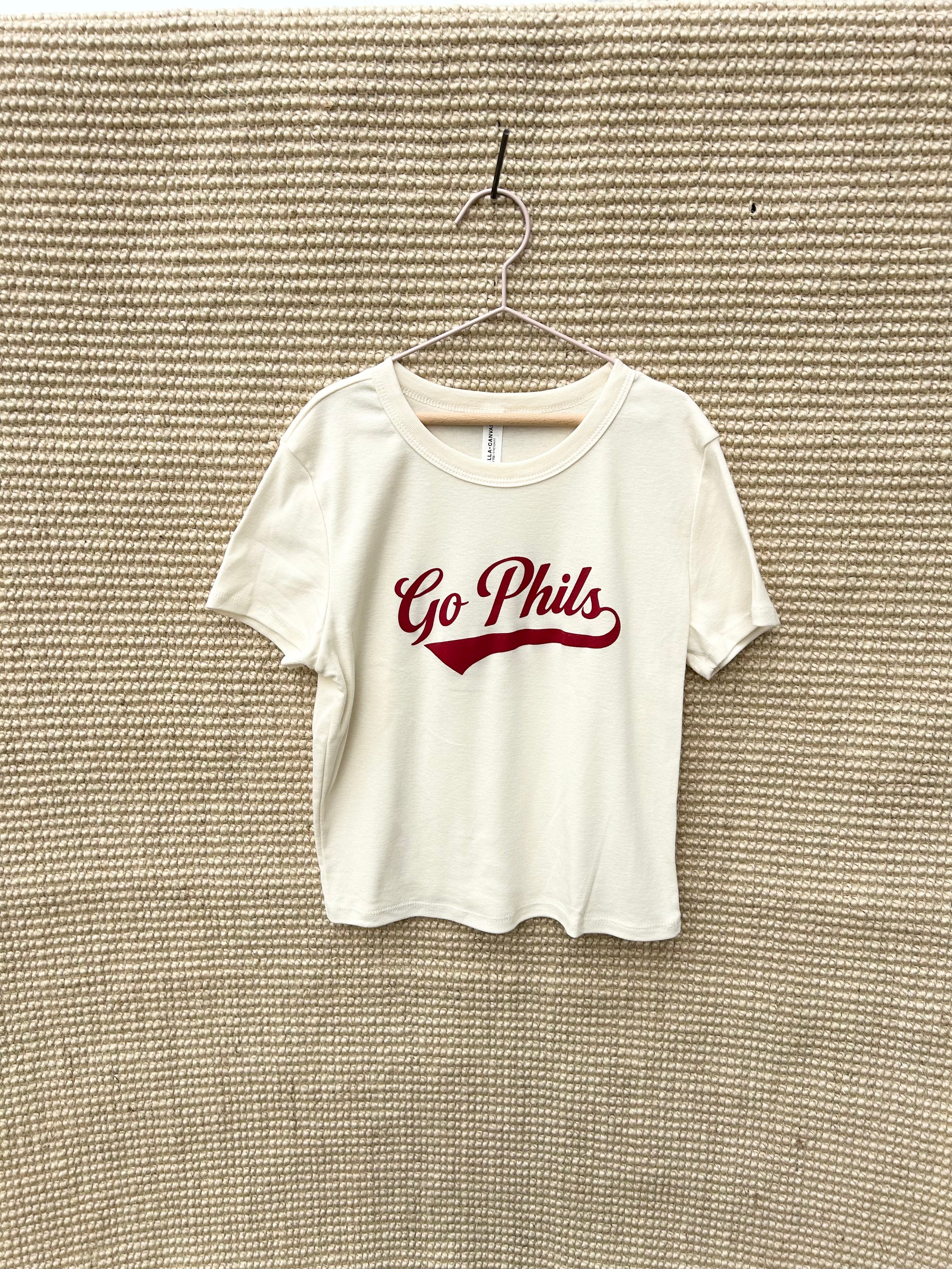 Go Phils Script Women's Baby Tee