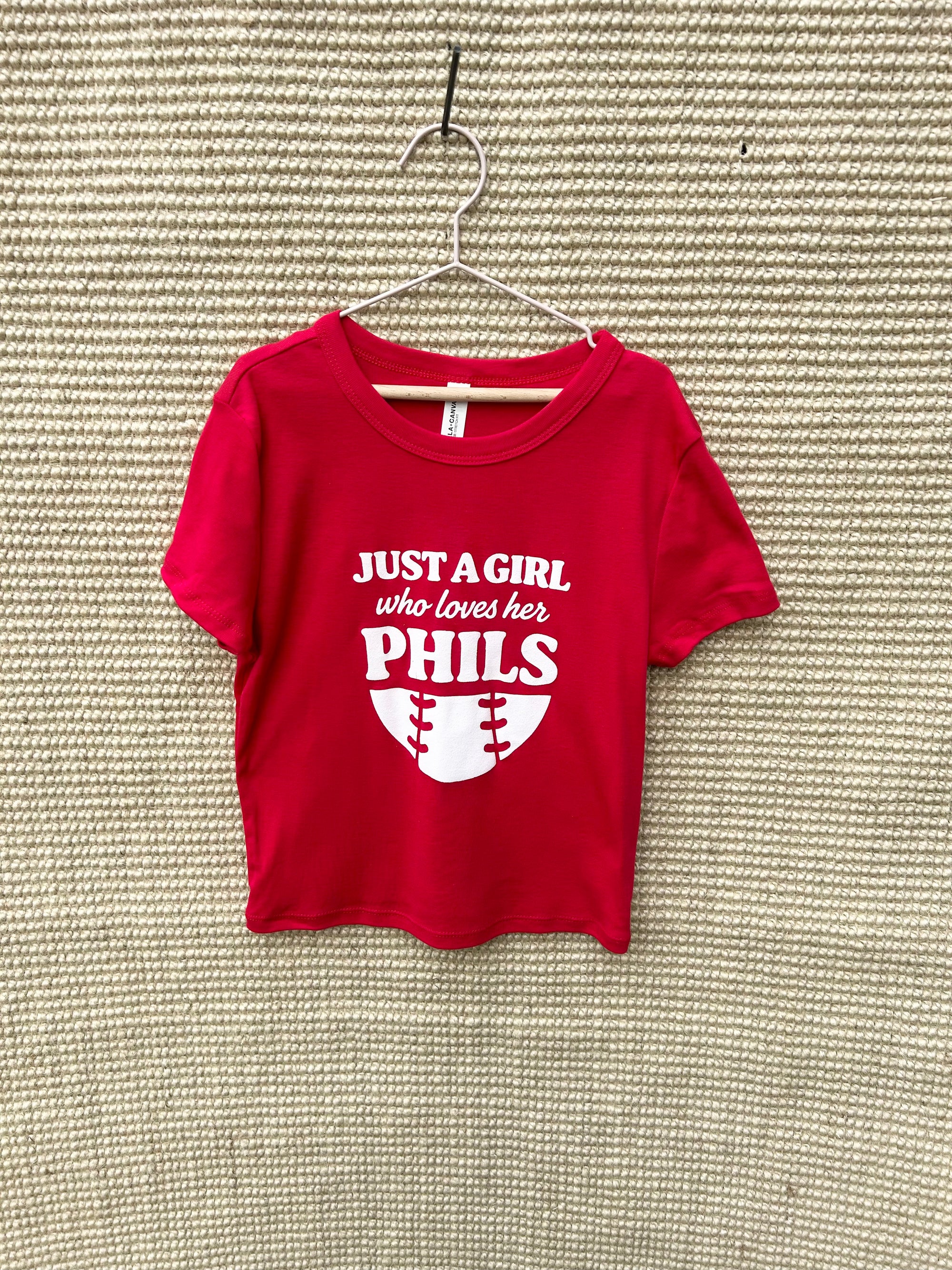Just a Girl Who Loves Her Phils Baby Tee
