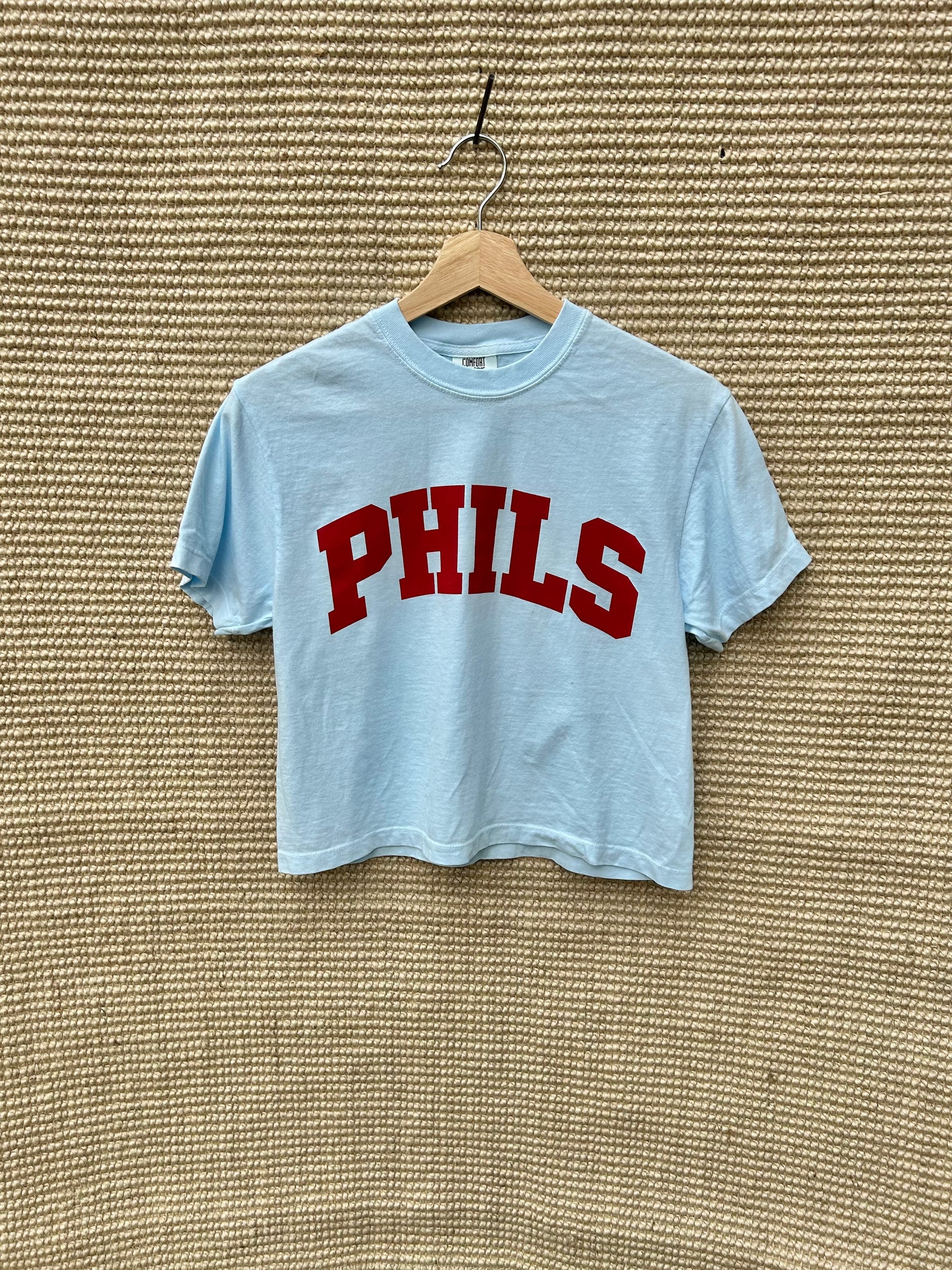 Phils Light Blue Cropped Tee