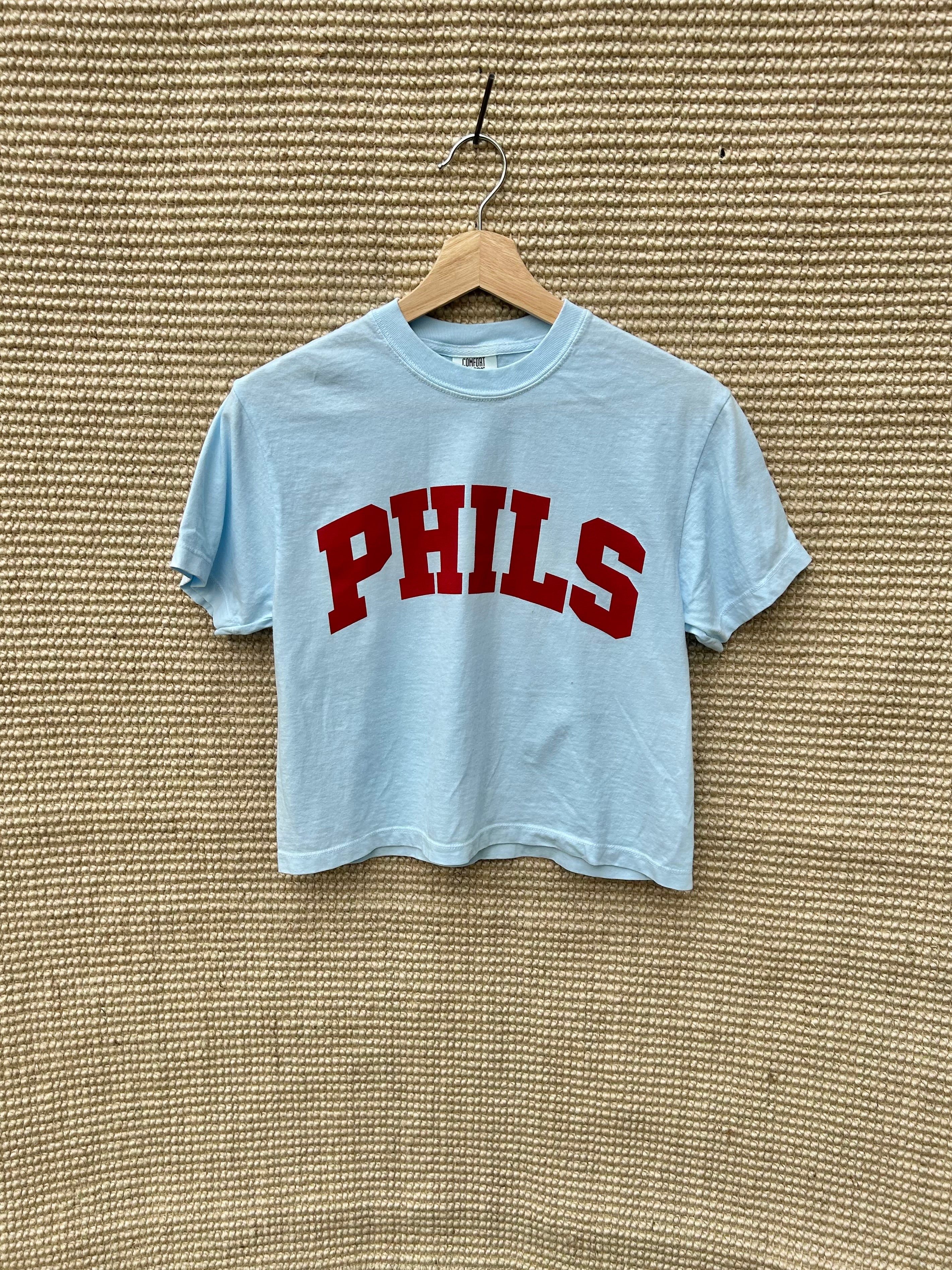 Phils Light Blue Cropped Tee