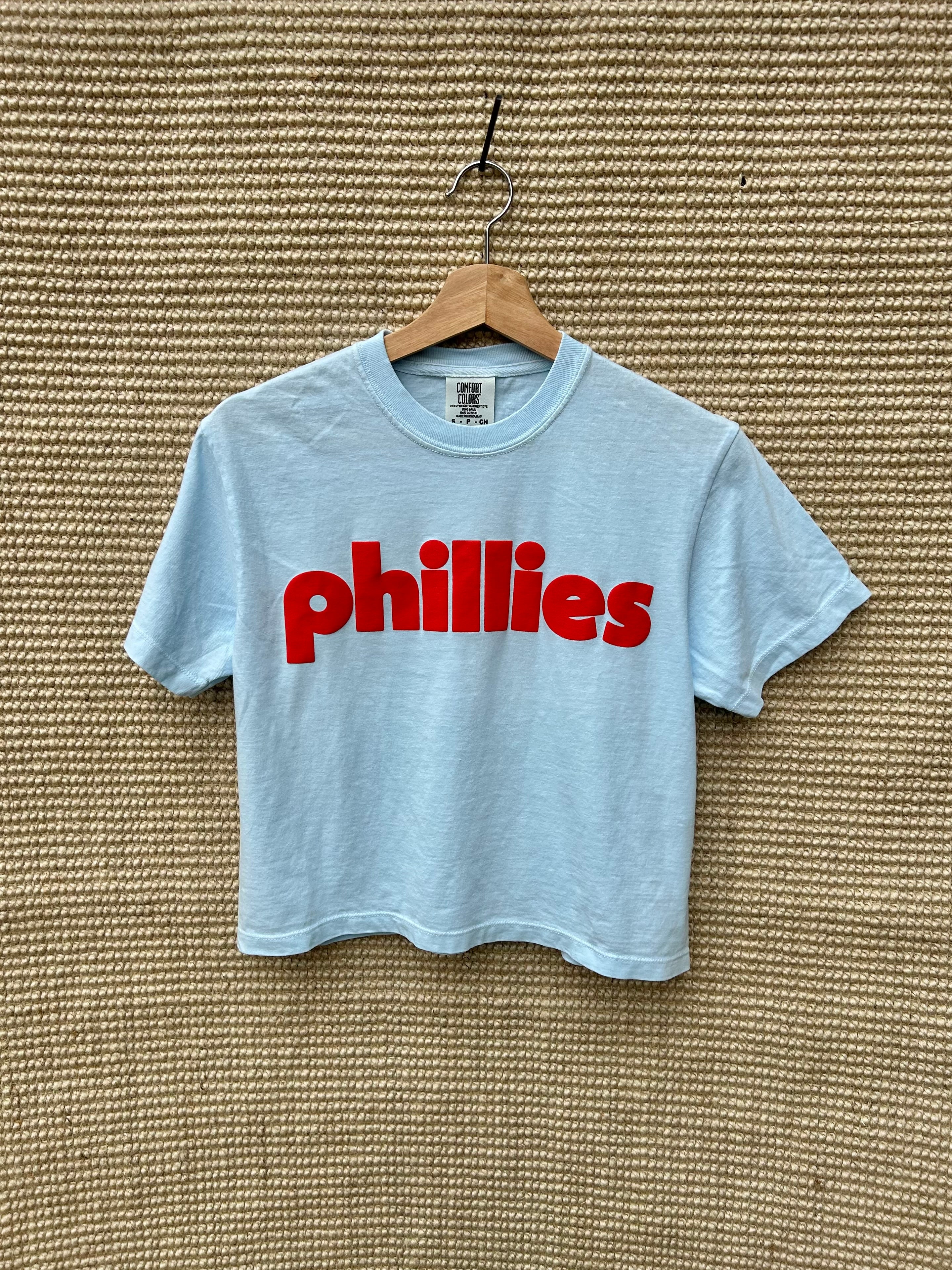 Phils Light Blue Chalet Cropped Tee