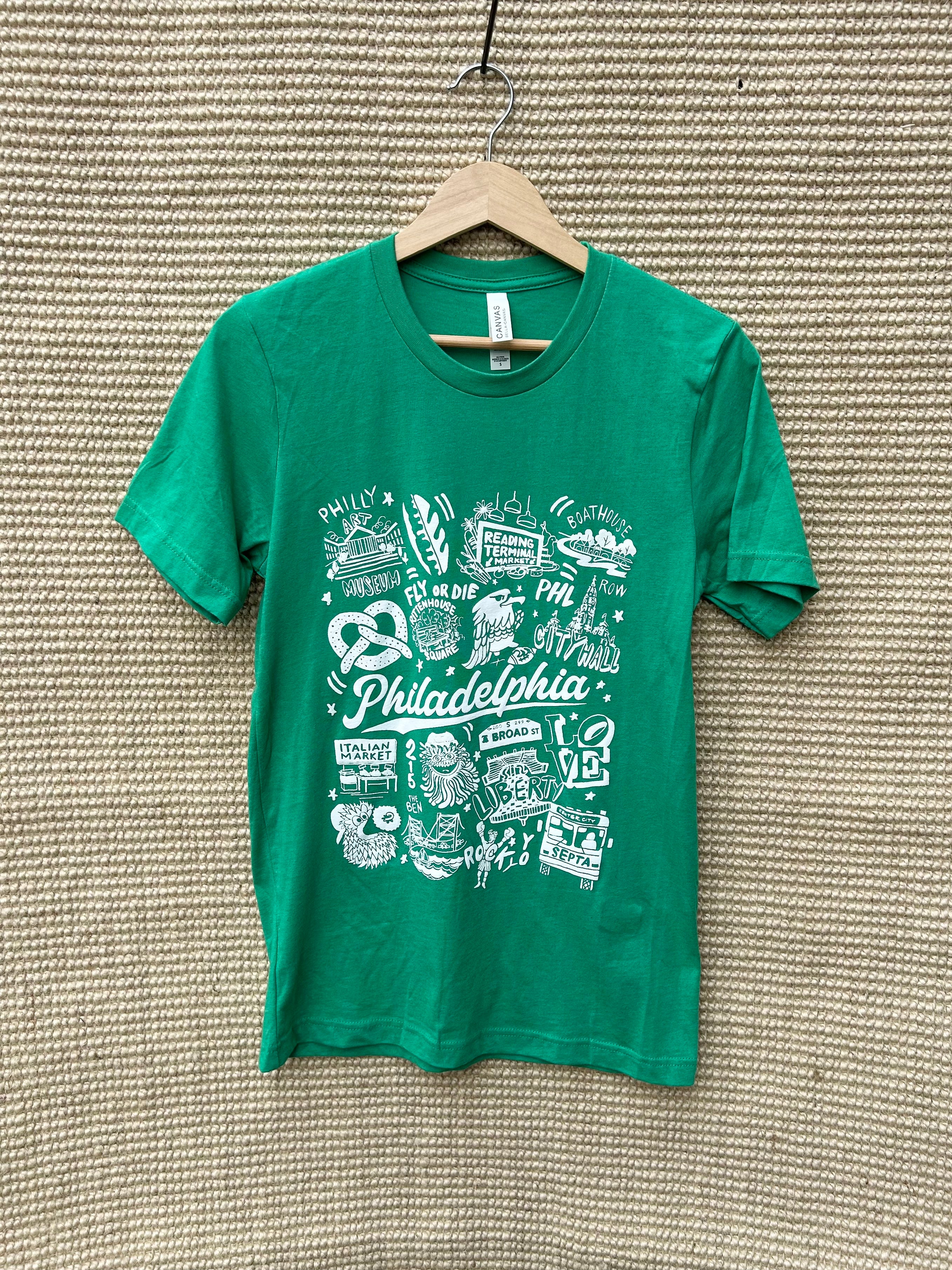 Philly Icons Green Tee